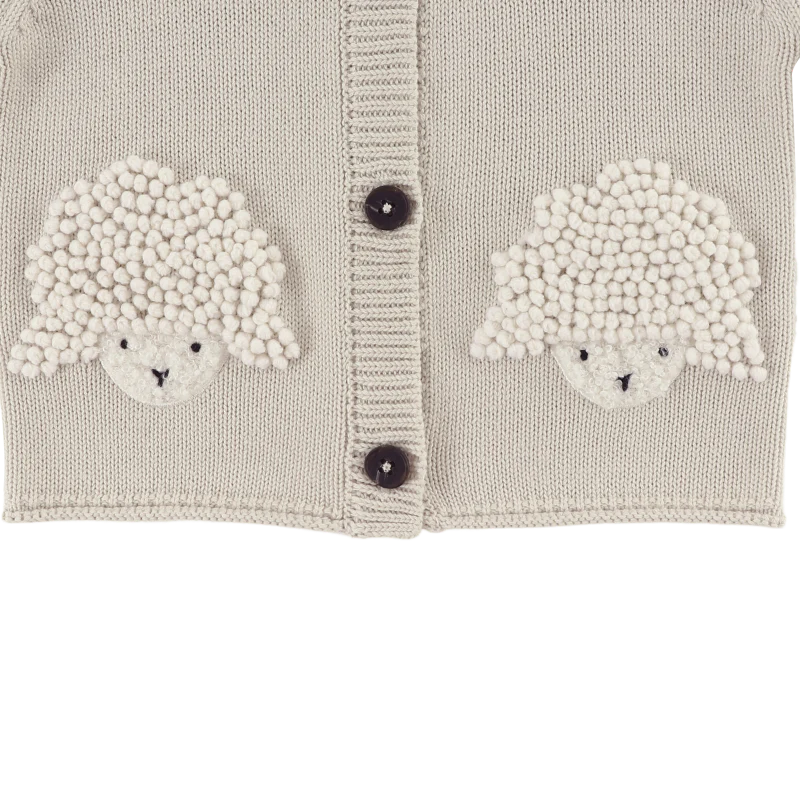 Donsje Dieck Cardigan | Lammies | White Sand - Image 3