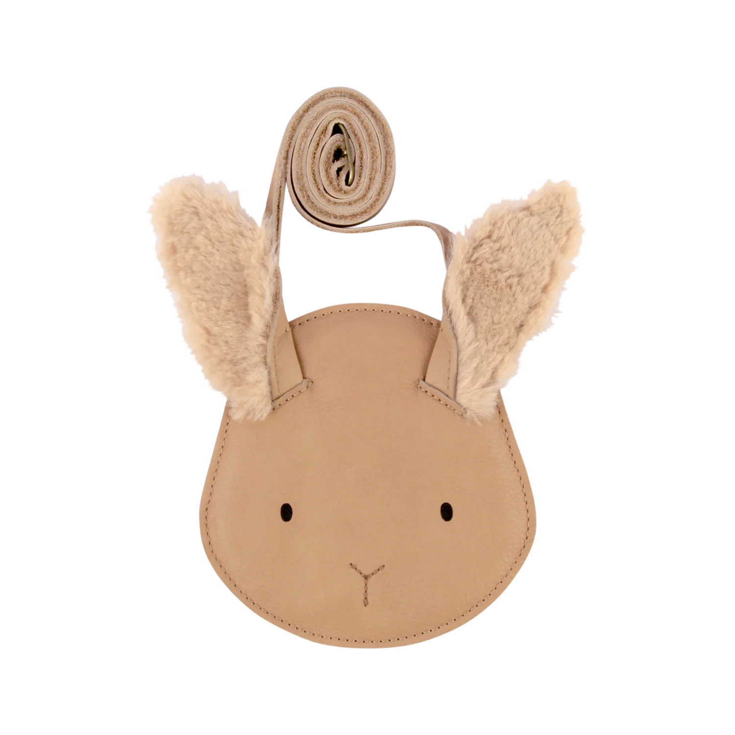 Donsje Umhängetasche "Britta" | Fluffy Bunny | Light Rust Leather