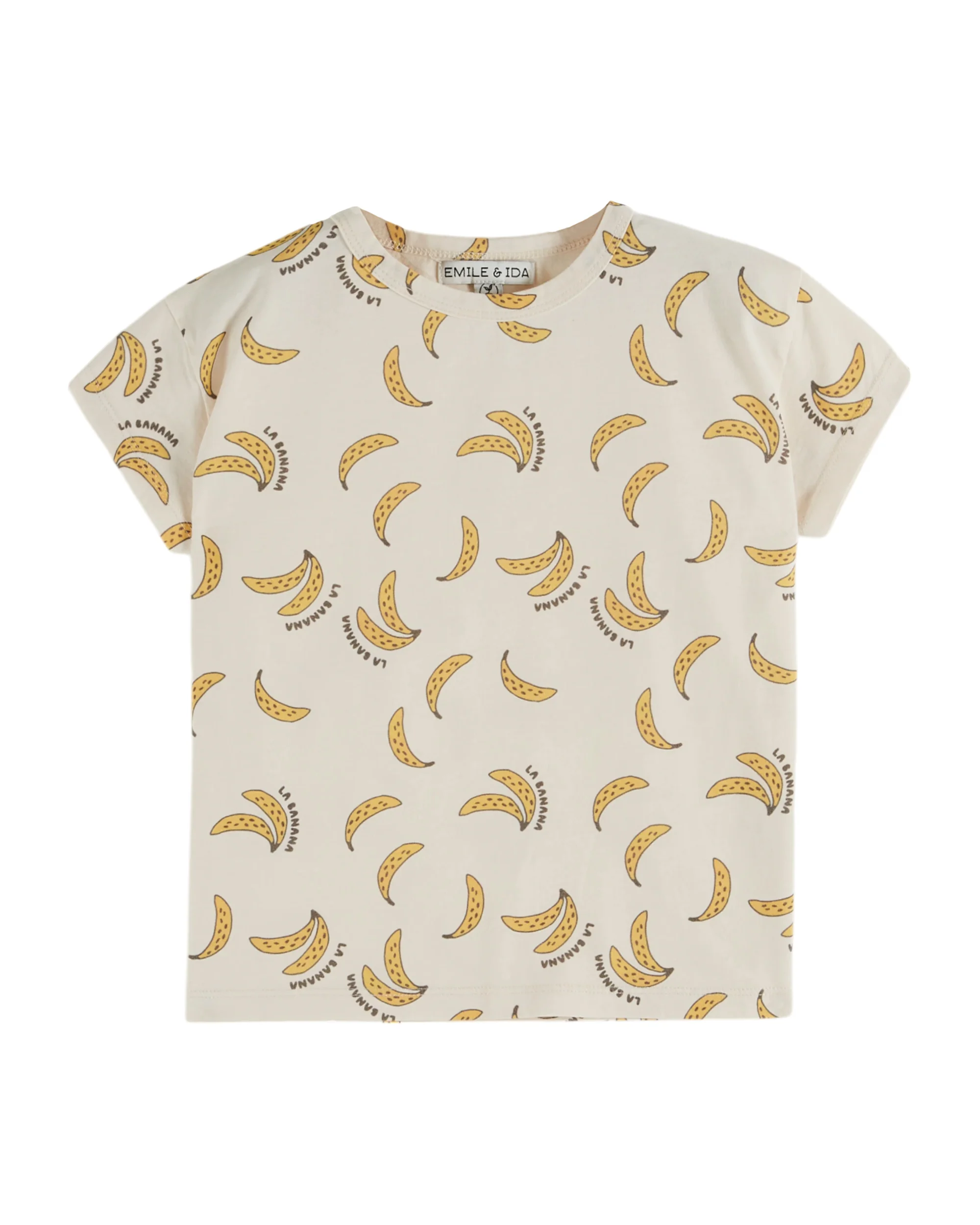 Emile & Ida T-Shirt "Imprime" All Over | Banane Creme