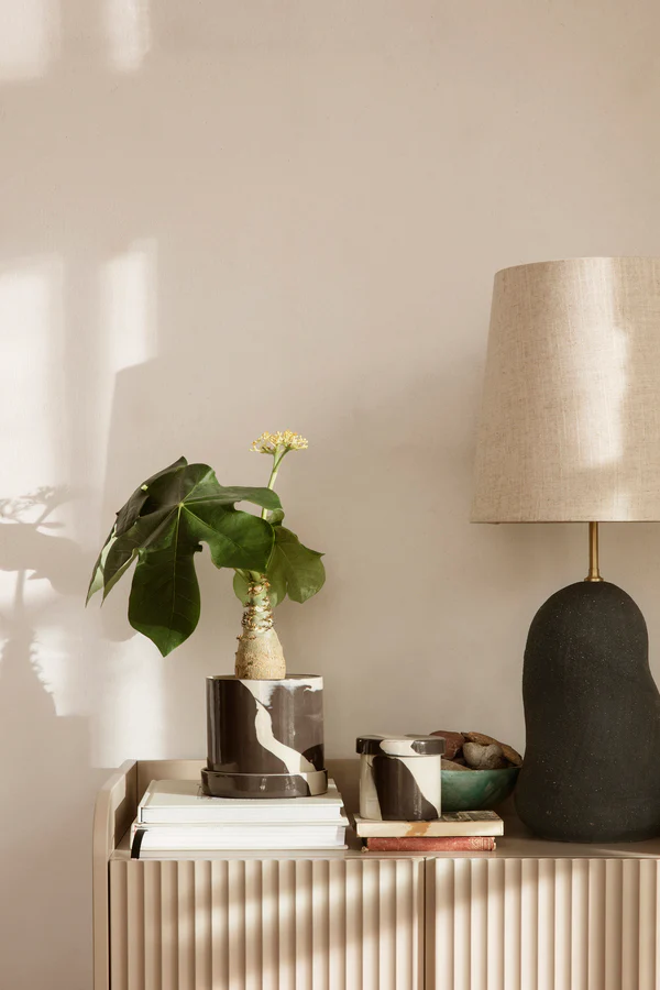Ferm Living Aufbewahrungsdose "Inlay" Black/Sand Small - Image 2