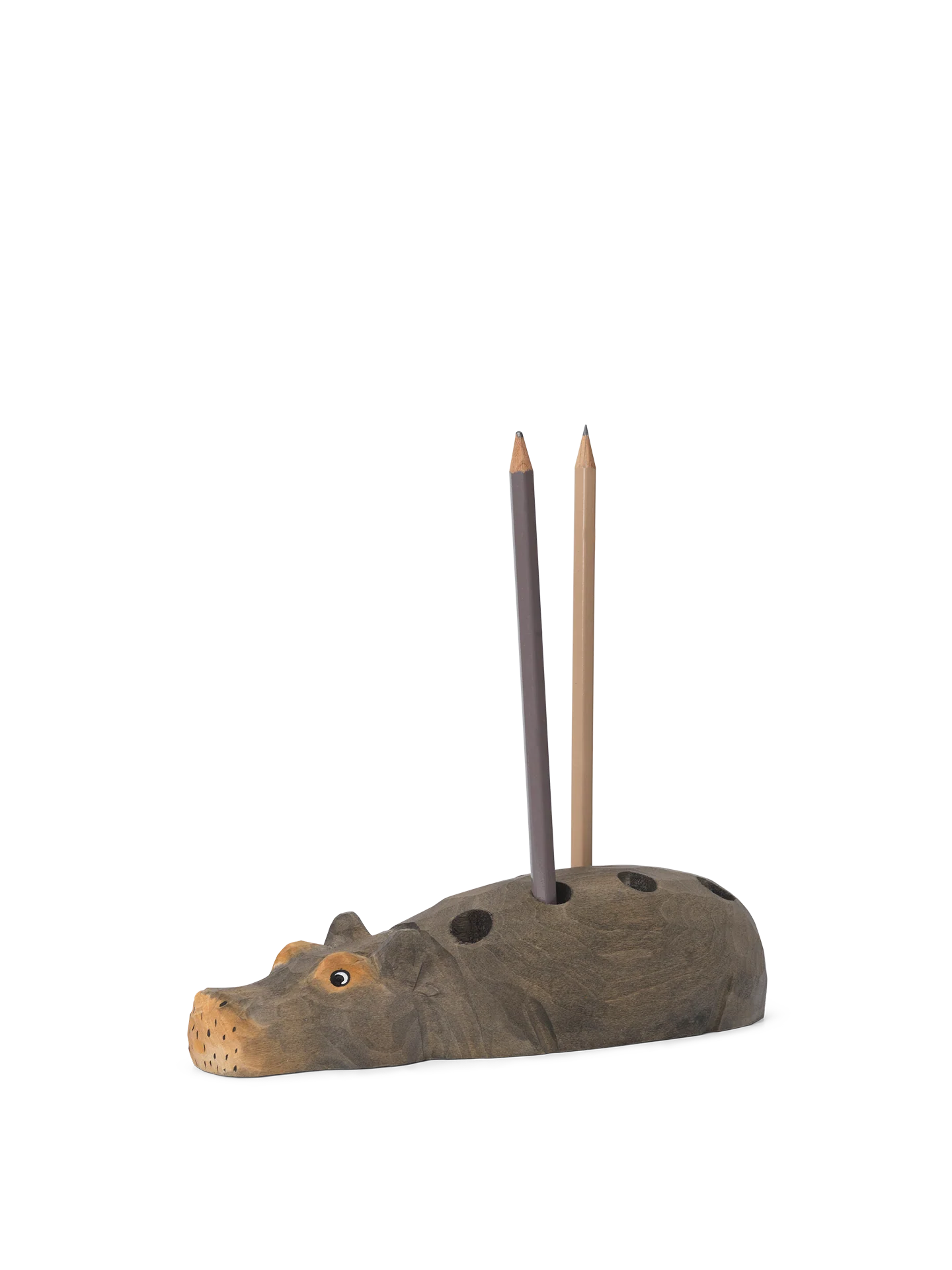 Ferm Living Hippo Stifthalter - Handgeschnitzt | Natur - Image 3