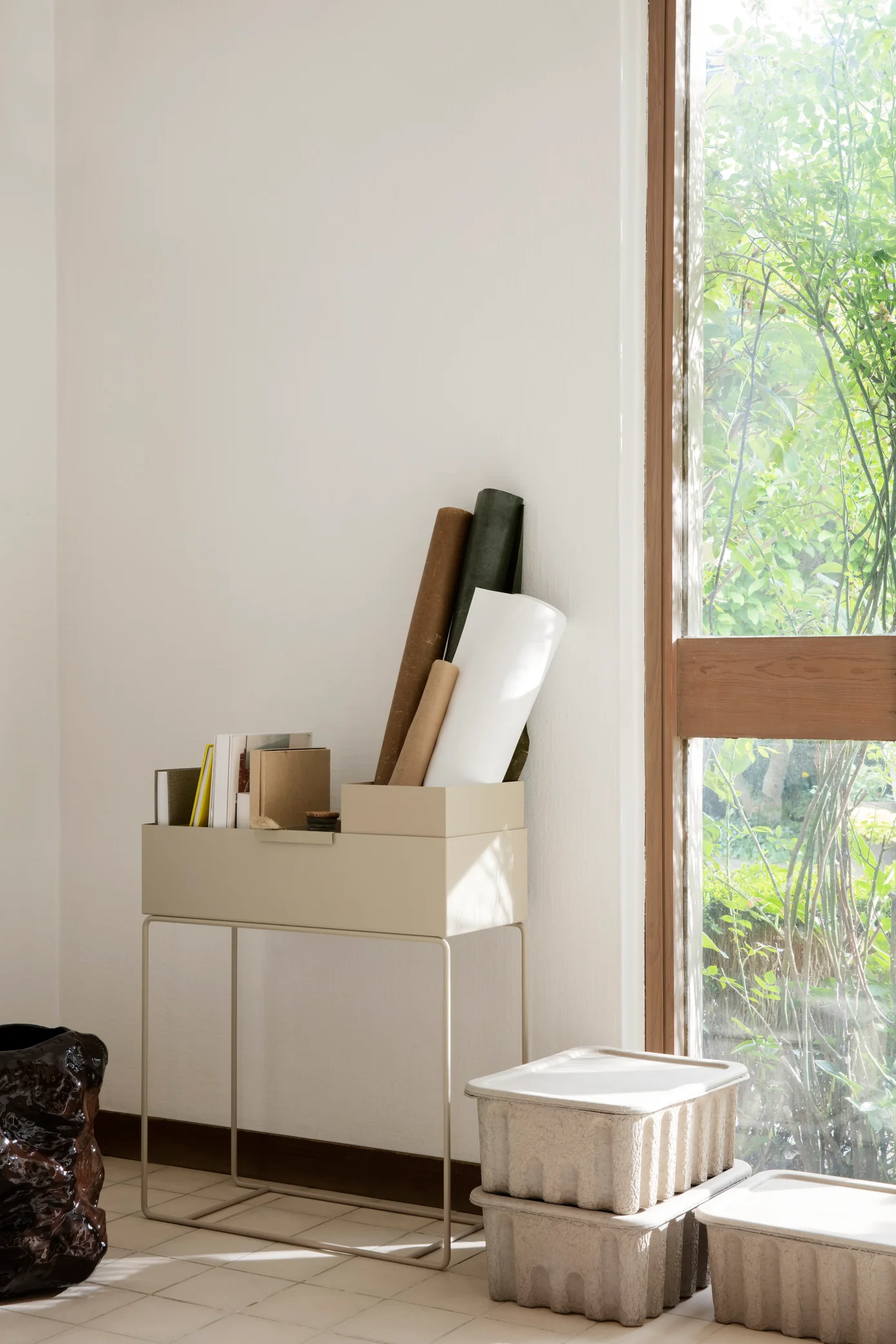 Ferm Living Paper Pulp Boxen S 2-er Set - Image 3