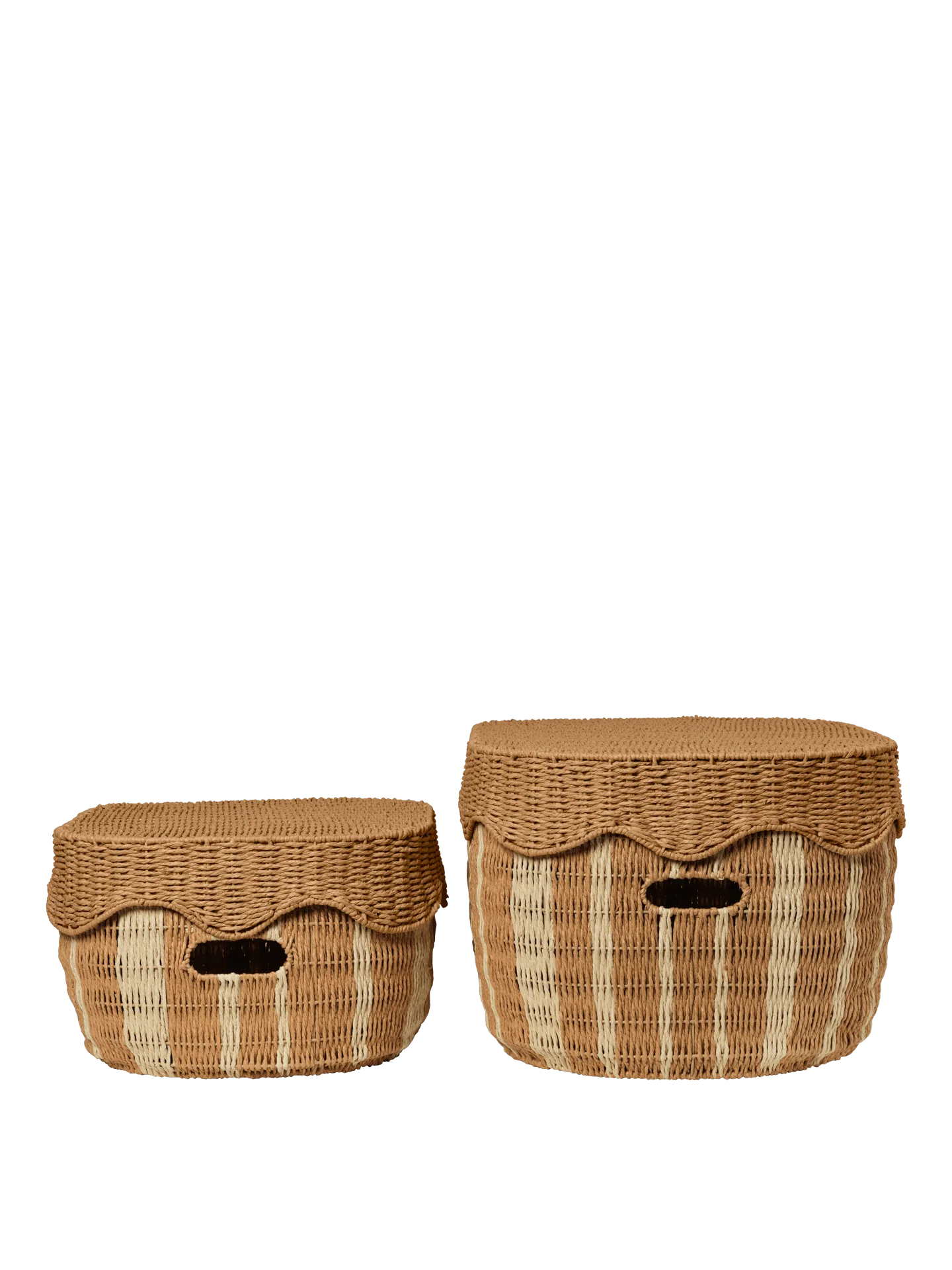 Ferm Living Rivan Aufbewahrungskörbe – Set of 2 | Natural/Off-white - Image 4