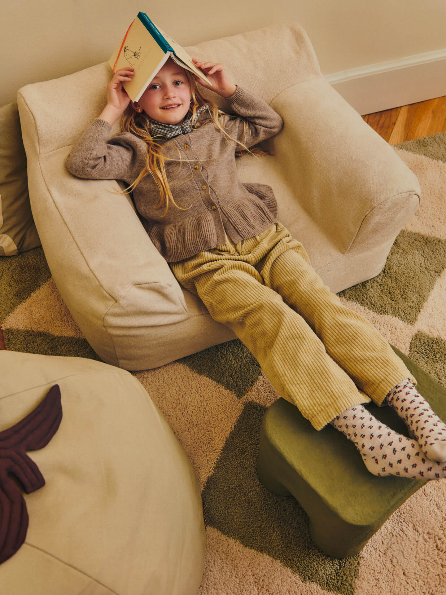 Ferm Living Sitzsack Birne | Elm Green - Image 3