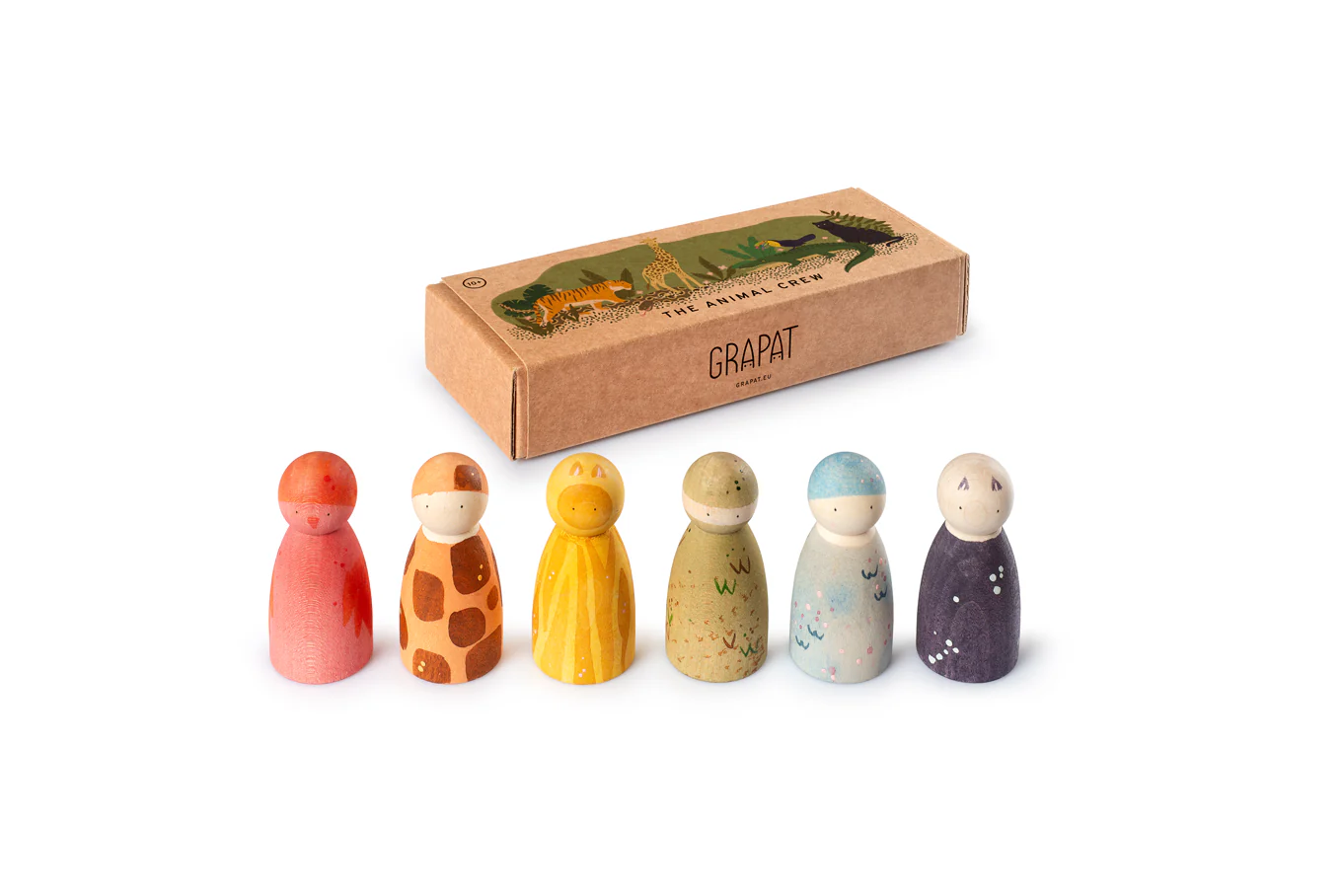 Grapat Holzfiguren Set "The Animal Crew" 6-teilig