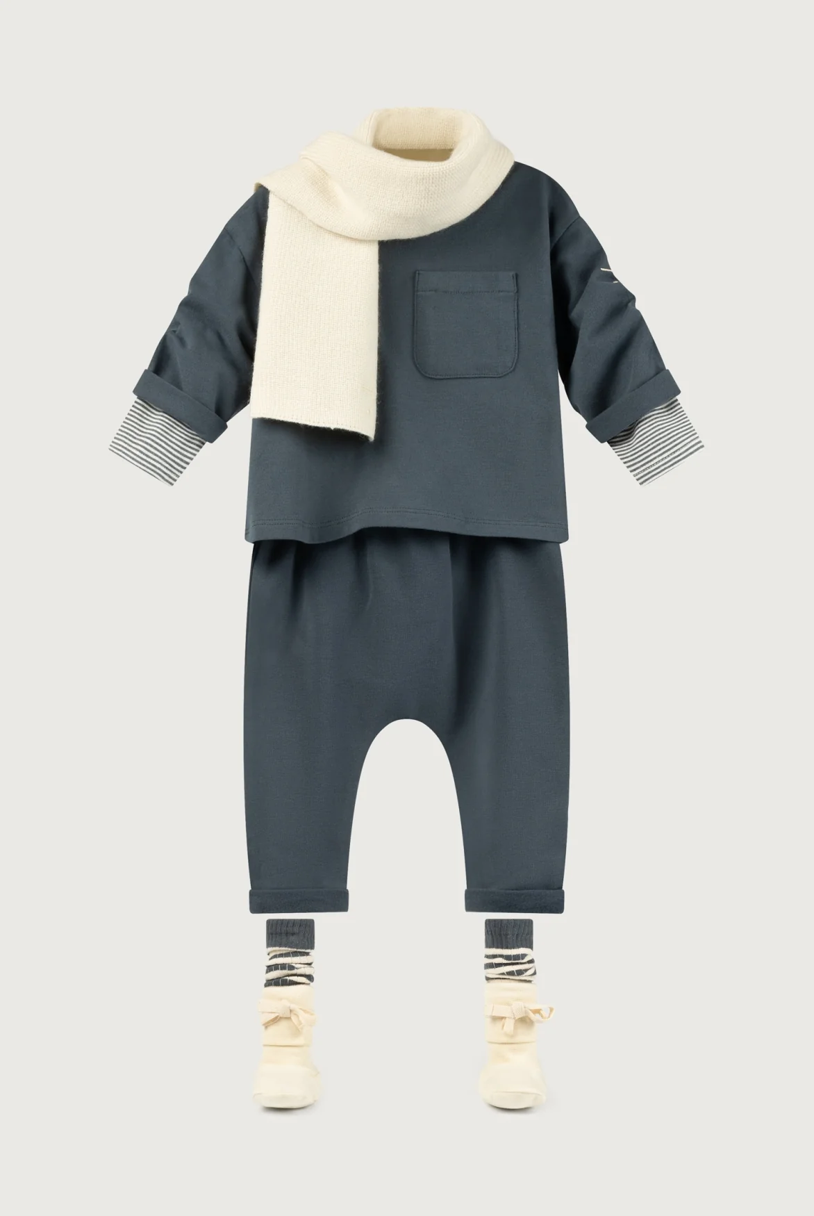 Gray Label Baby Langarm Shirt | Blue Grey - Image 3