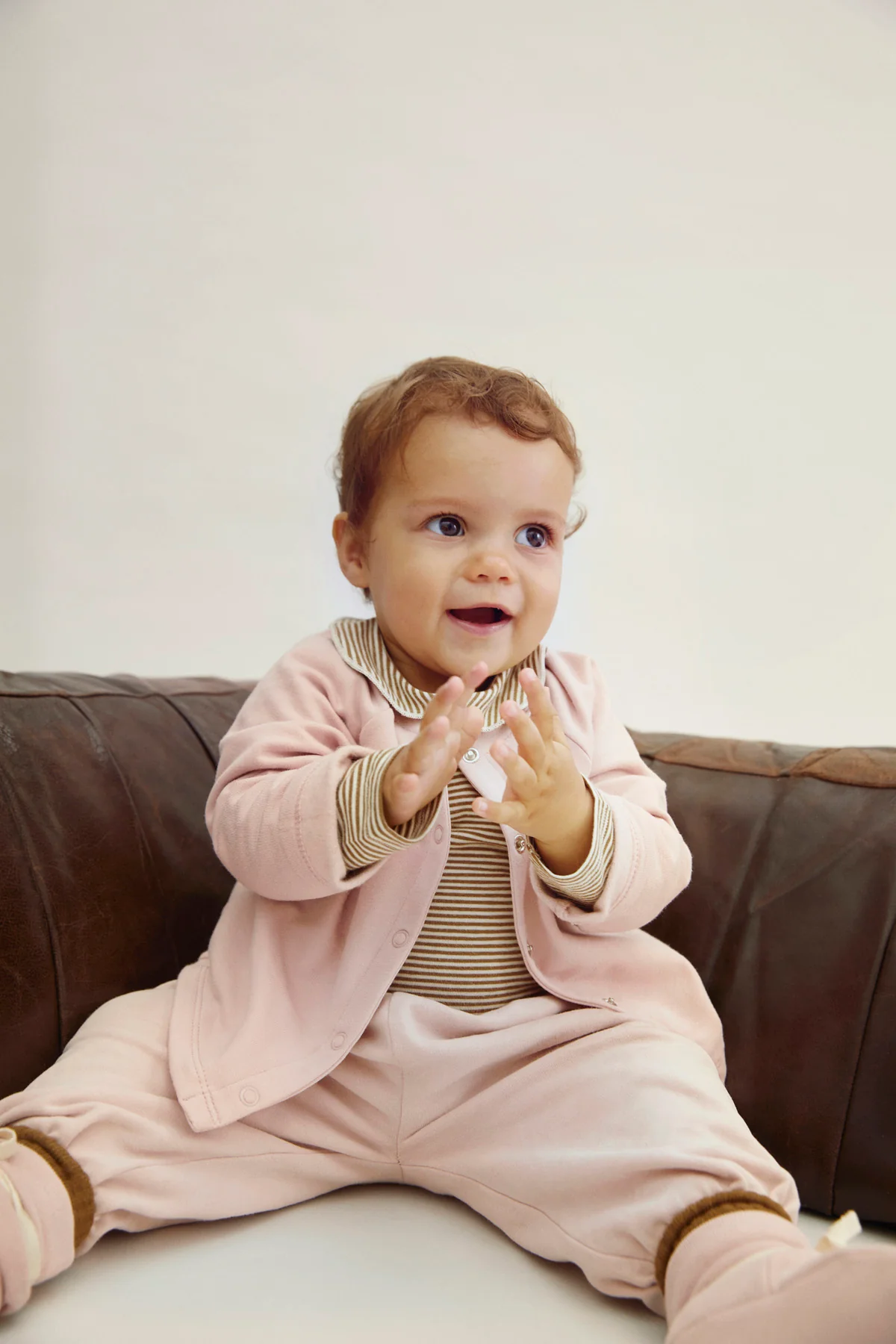 Gray Label Baby Raglan Cardigan | Faded Pink - Image 2