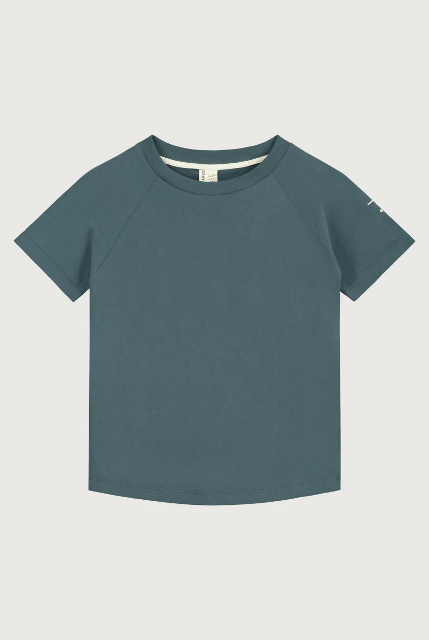 Gray Label Crewneck T-Shirt Blue Grey