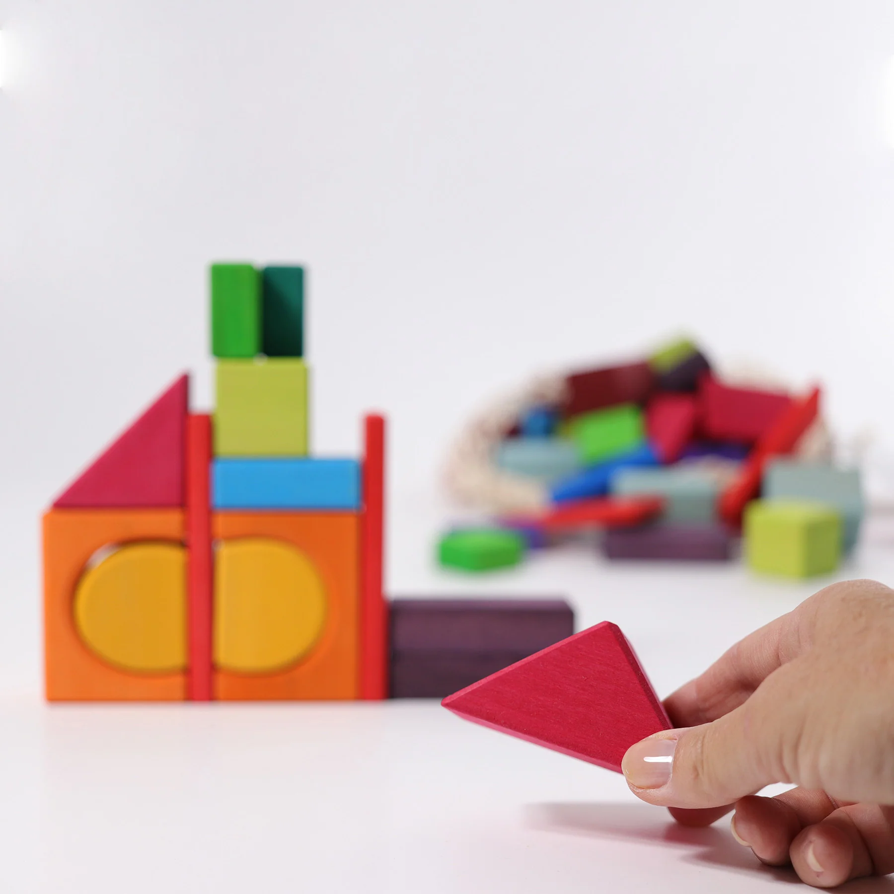 Grimm’s 60 Bunte Geo-Klötze - Image 4
