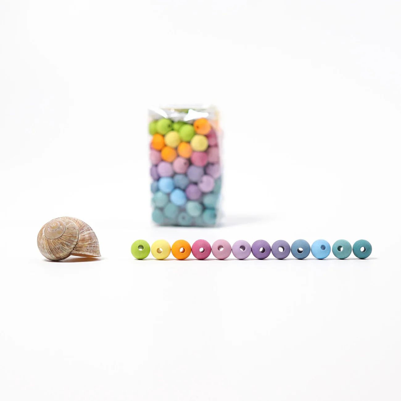 Grimm's 120 Kleine Holzperlen | Pastell - Image 6