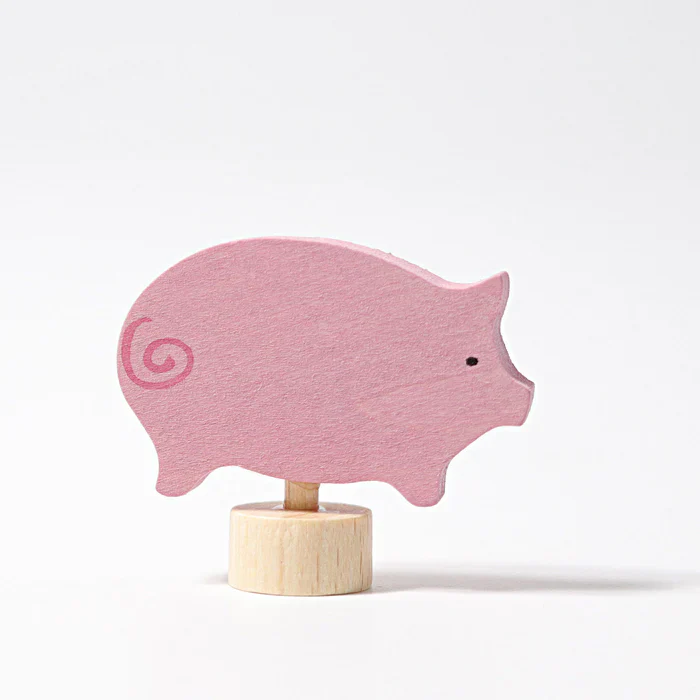 Grimm's Steckfigur Schwein | Rosa