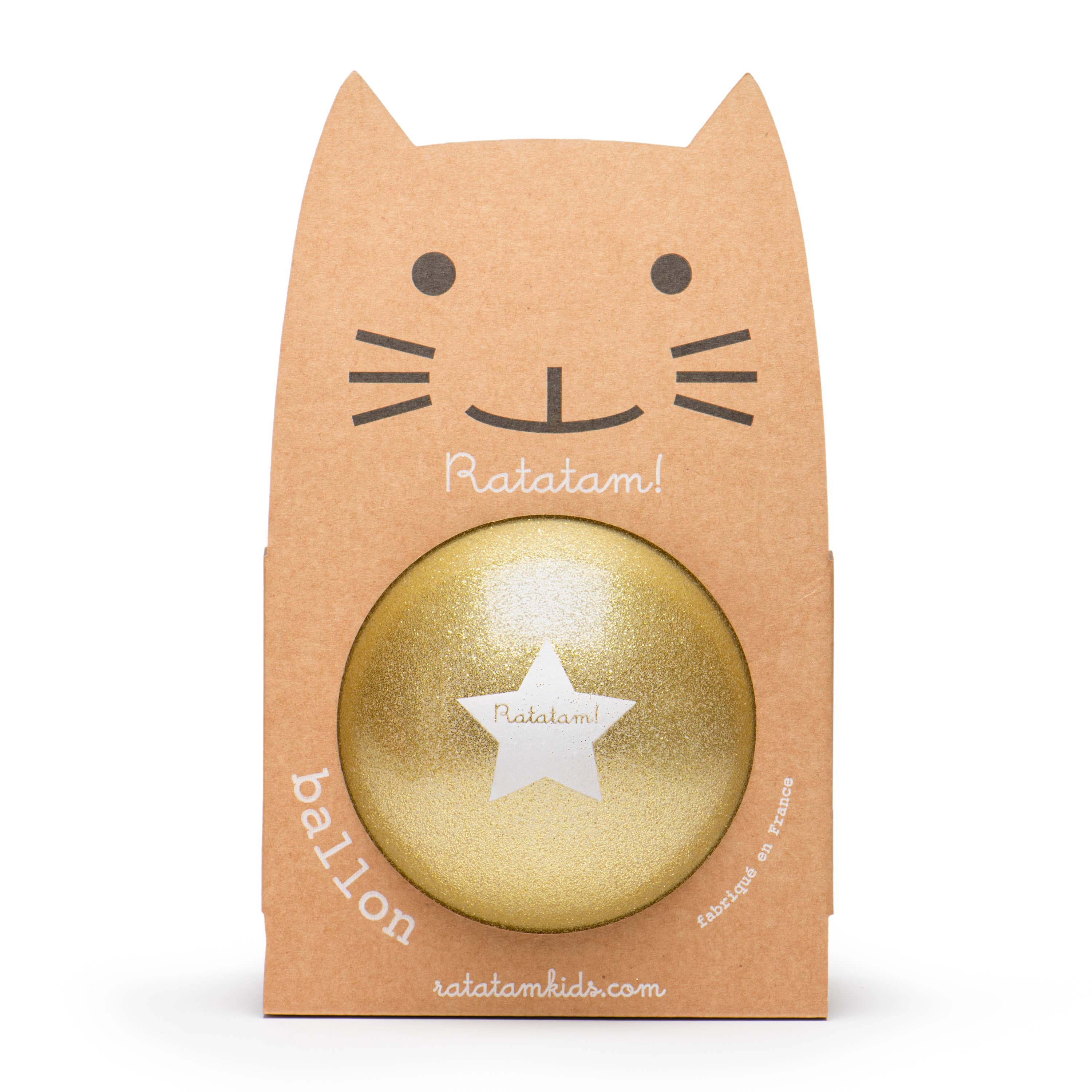 Ratatam grosser Glitzerball | Gold 22 cm