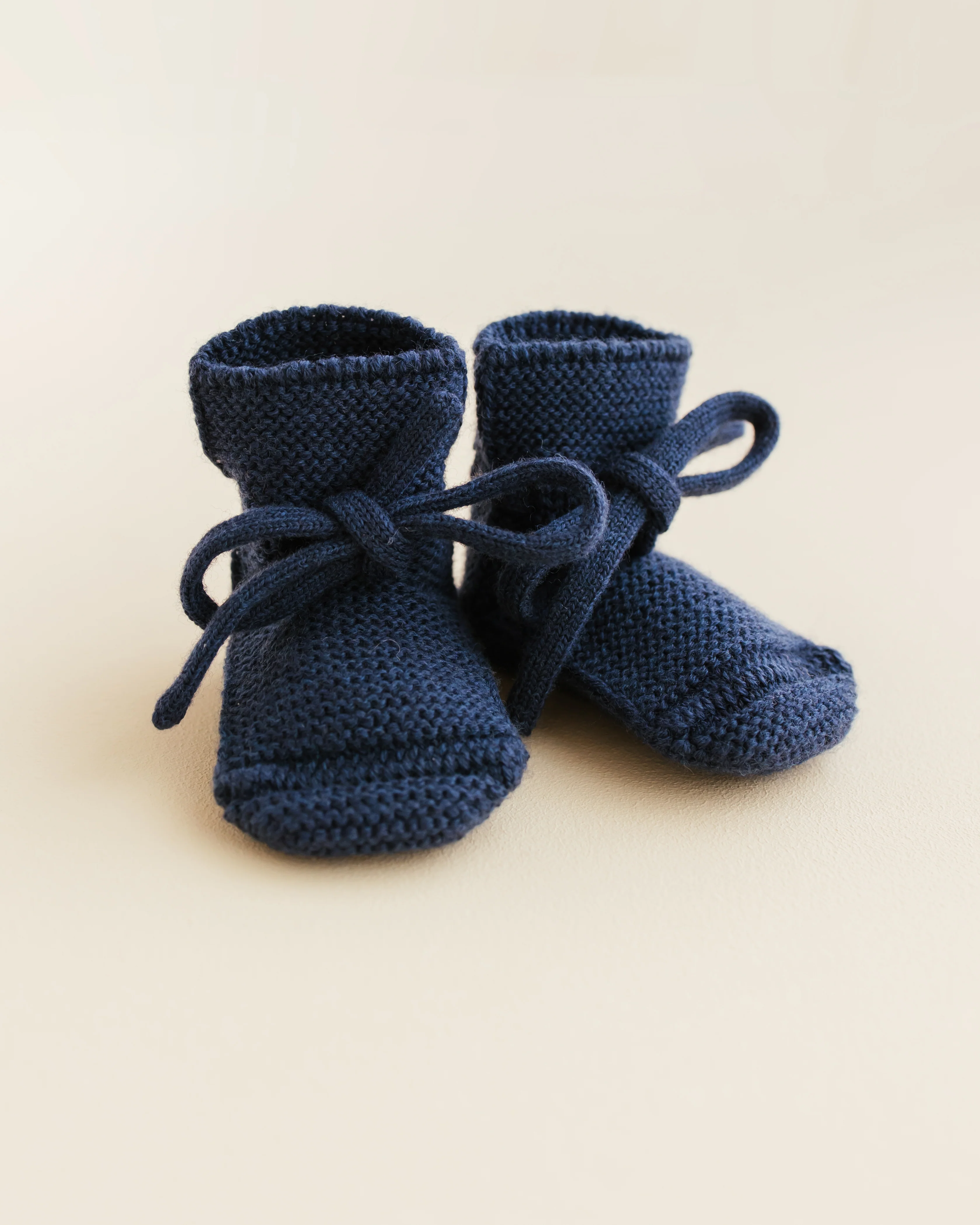 Hvid Babyschuhe Booties Merinowolle | Blue