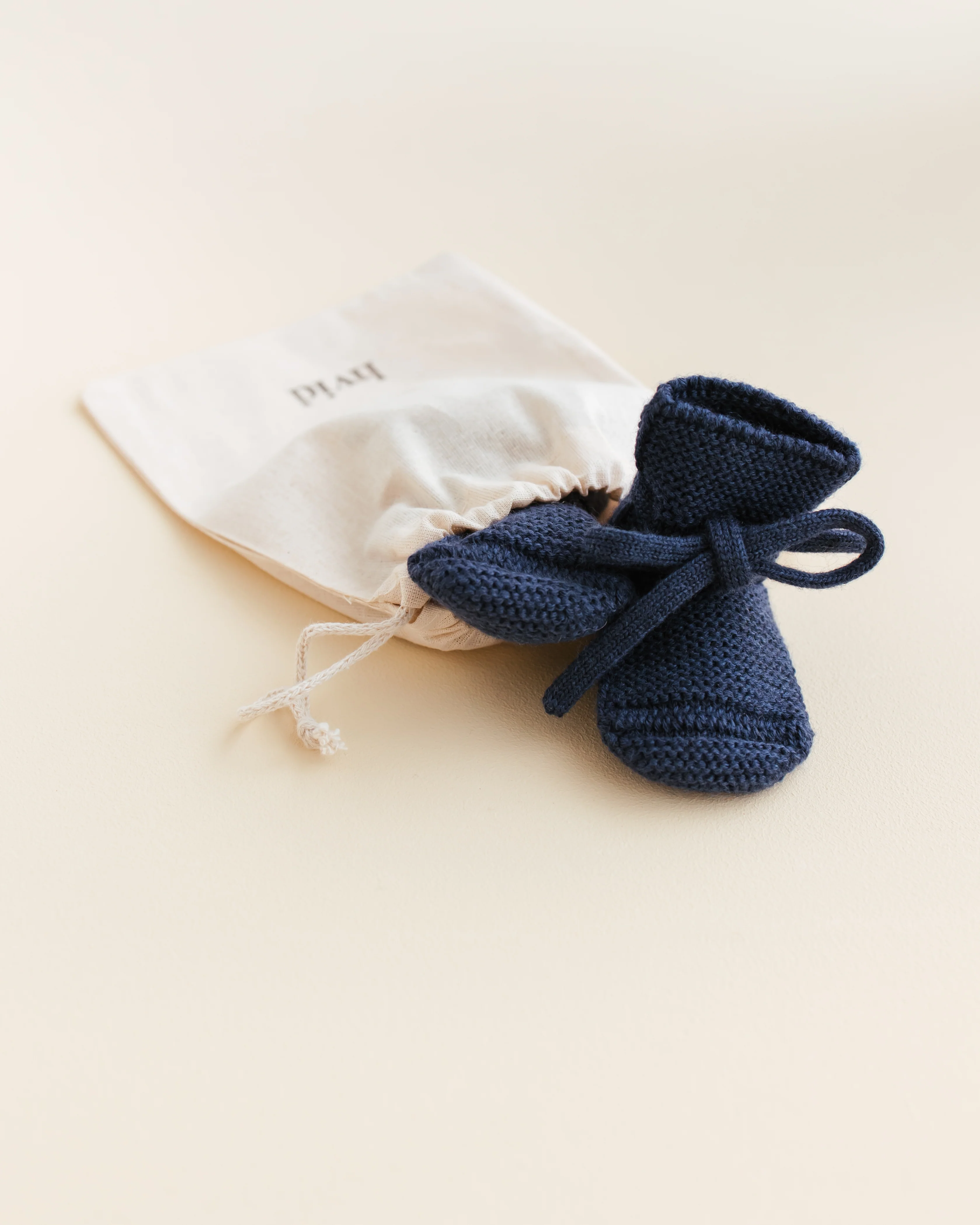 Hvid Babyschuhe Booties Merinowolle | Blue - Image 2