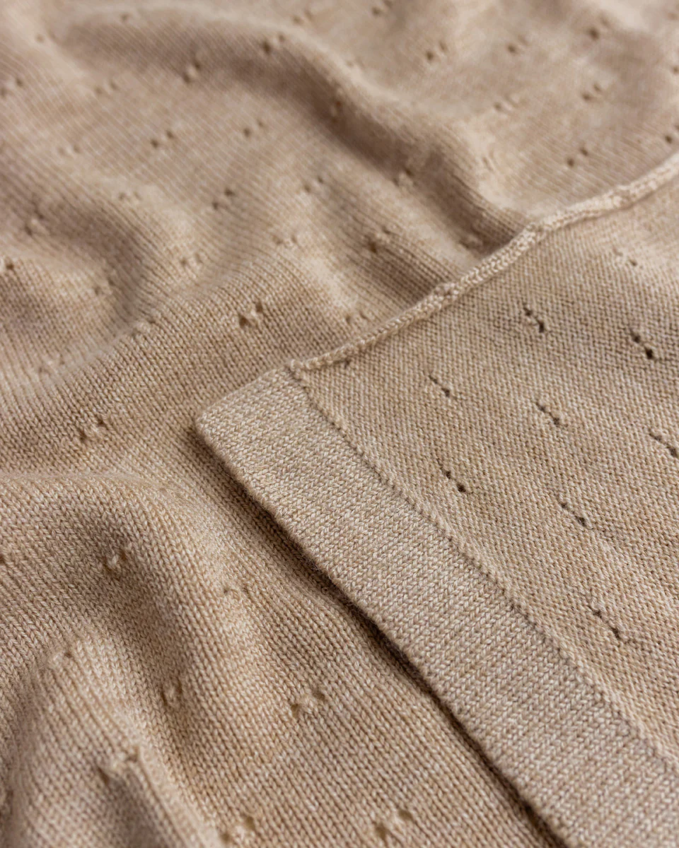 Hvid Babydecke "Bibi" Sand - Image 3