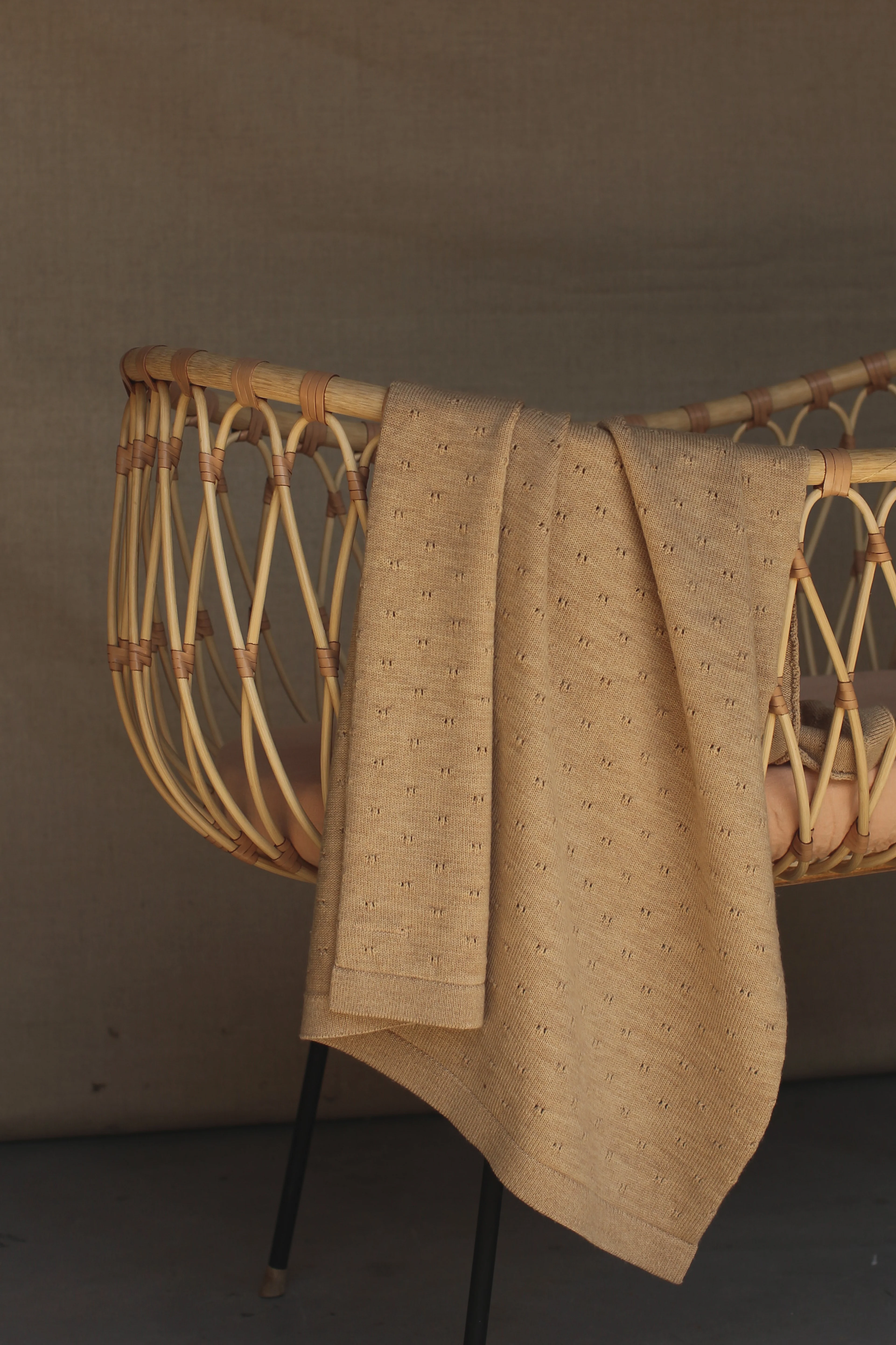 Hvid Babydecke "Bibi" Sand - Image 5