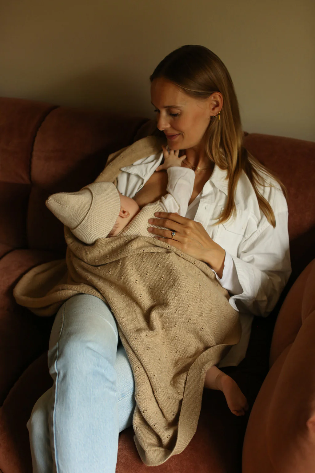 Hvid Babydecke "Bibi" Sand - Image 6