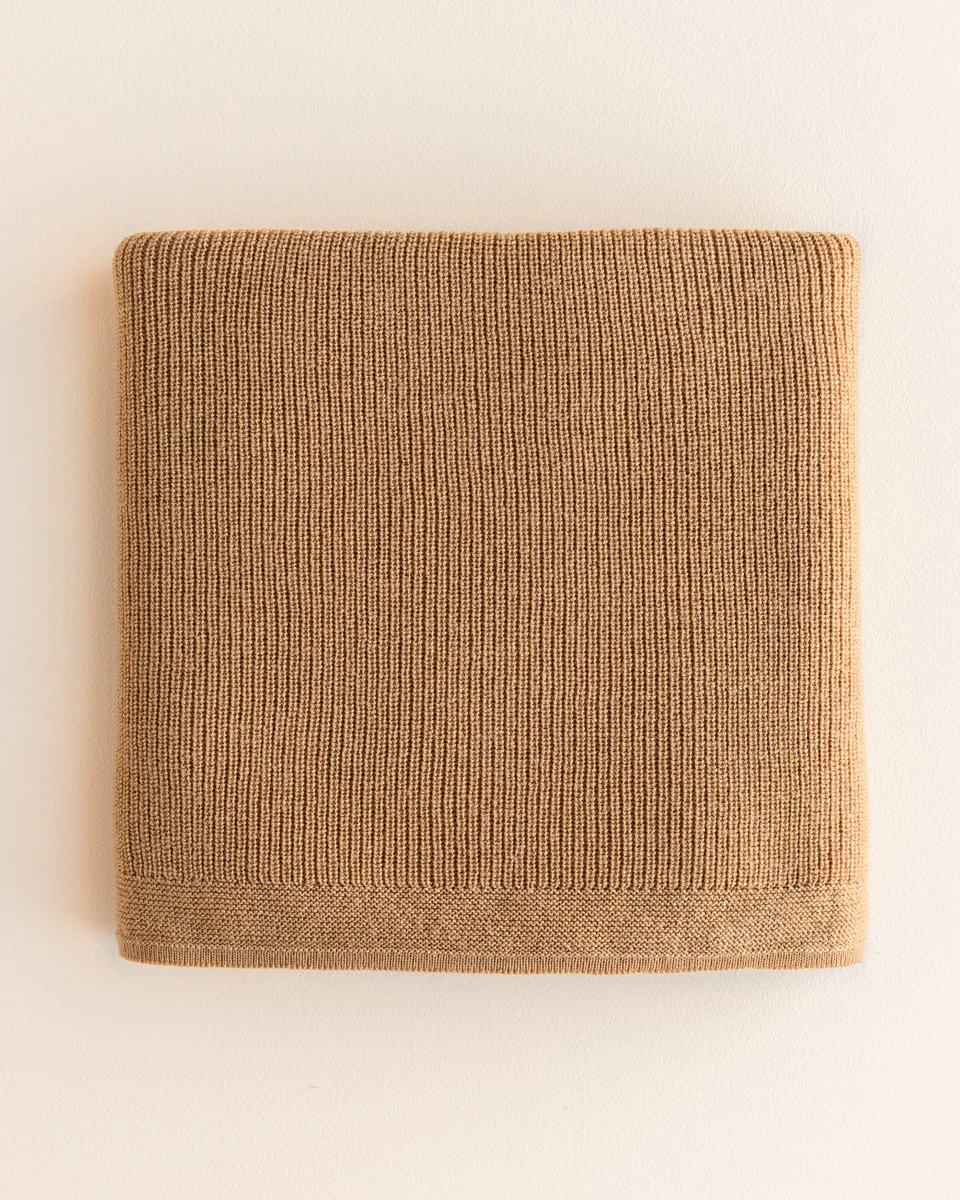 Hvid Babydecke "Felix" Ochre