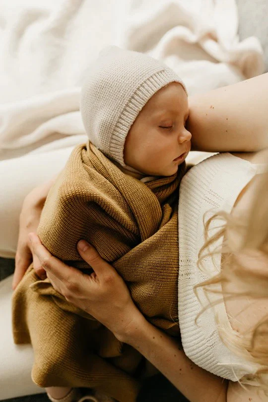Hvid Babydecke "Felix" Ochre - Image 2