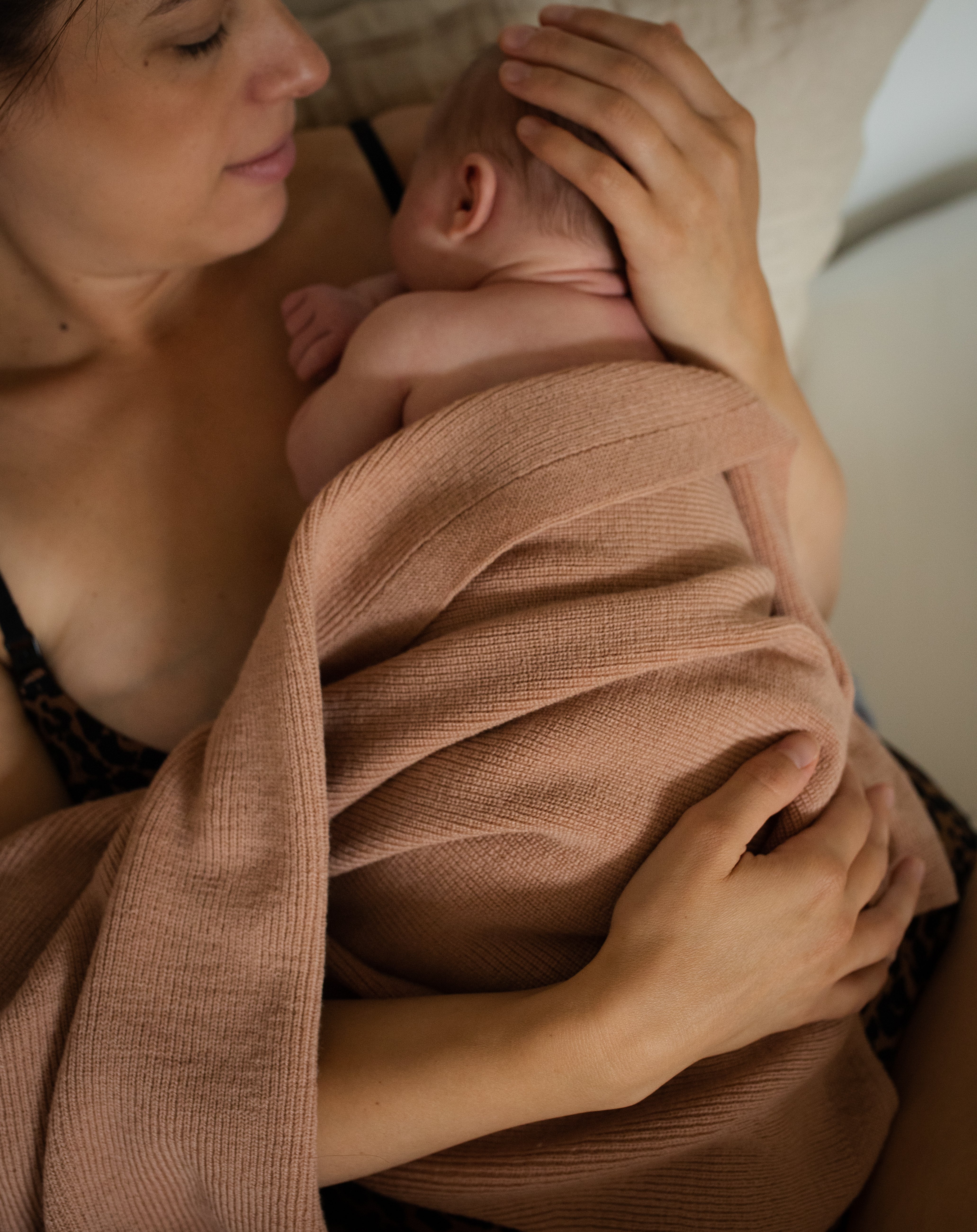Hvid Babydecke "Felix" Rose - Image 2