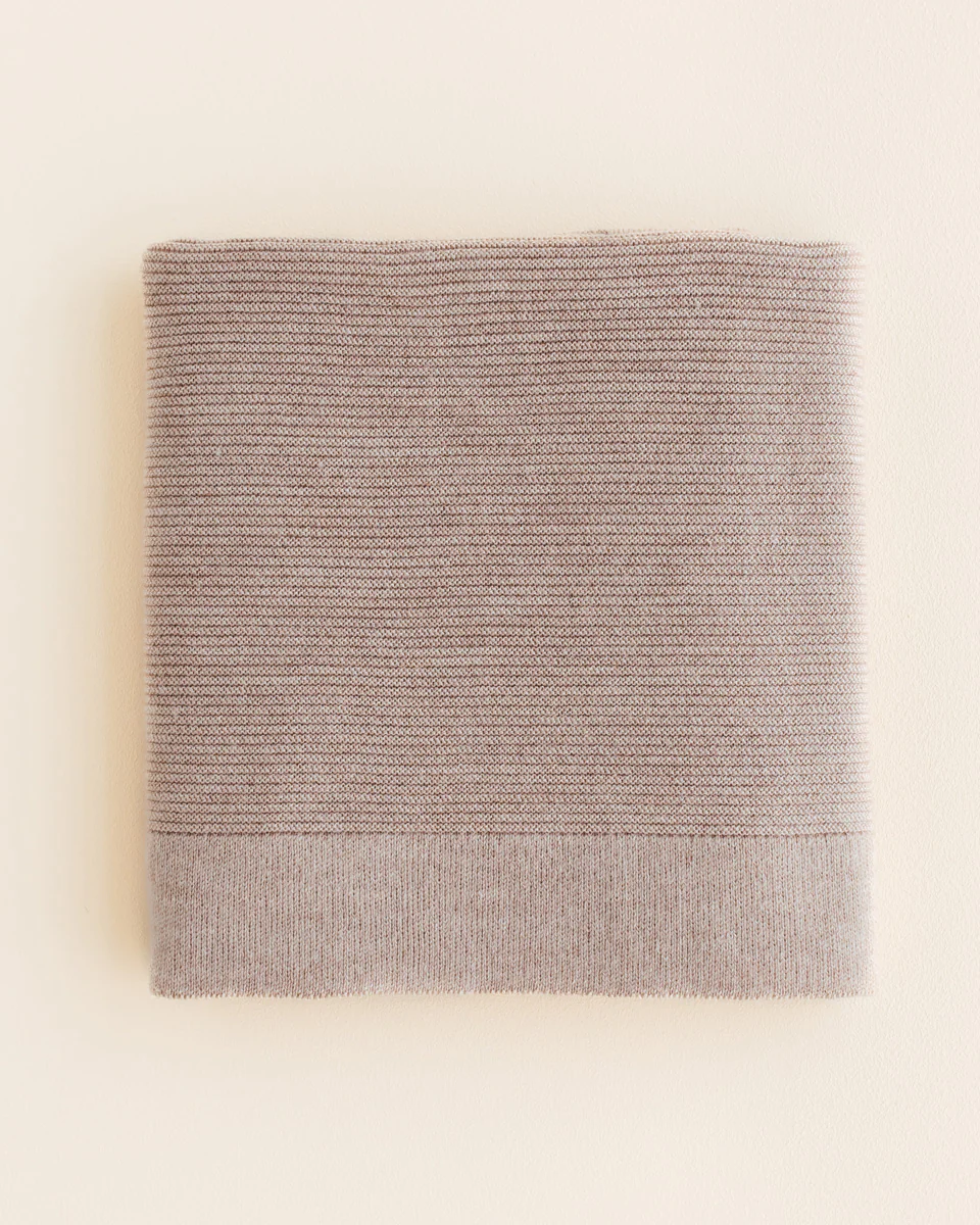 Hvid Babydecke "Gust" Sand