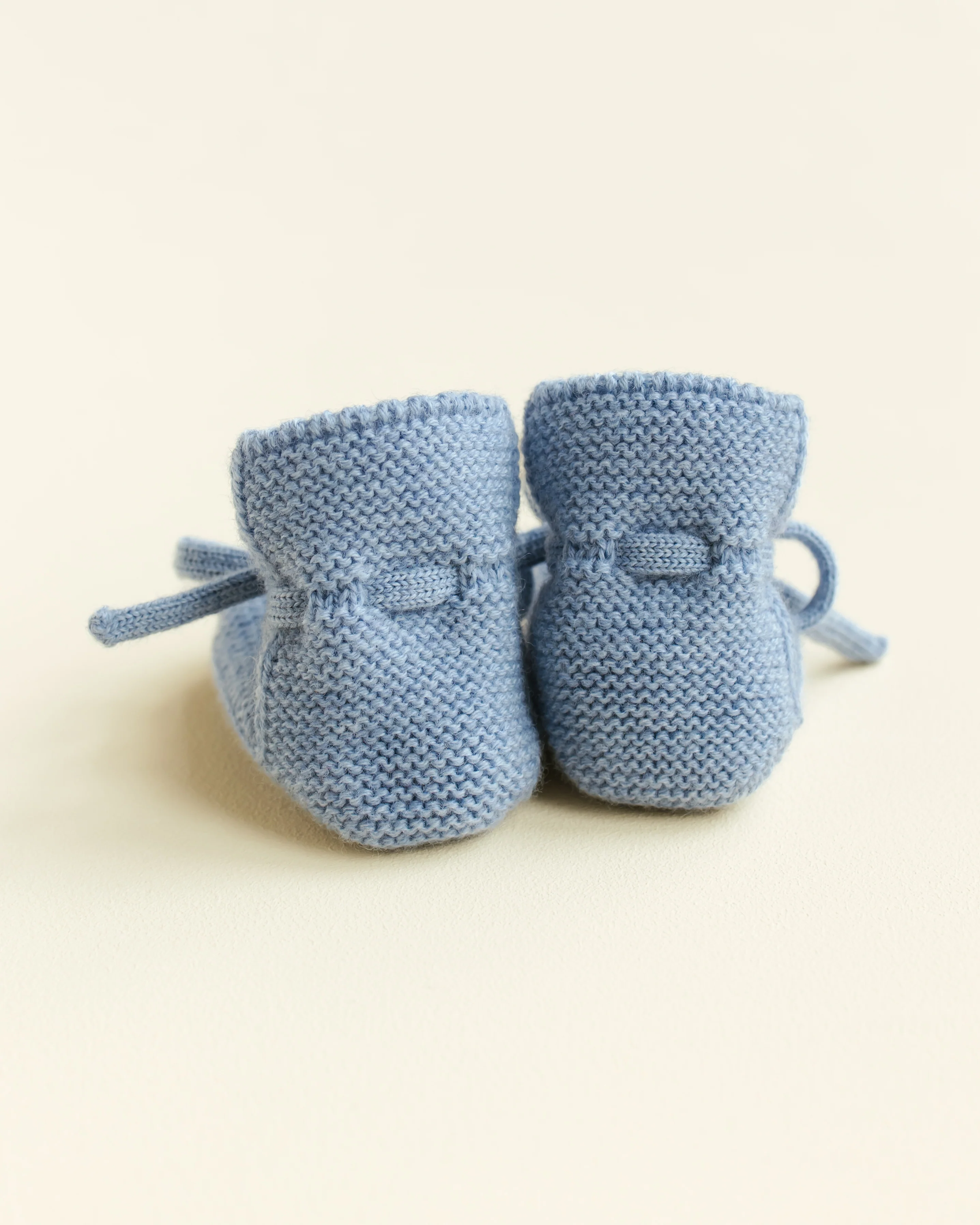 Hvid Babyschuhe Booties Merinowolle | Light / Blue - Image 3