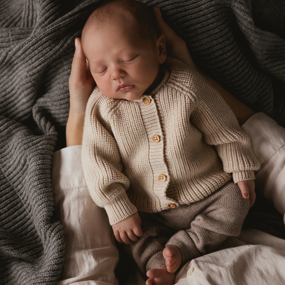 Hvid Cardigan Merinowolle "Inga" Cream - Image 4