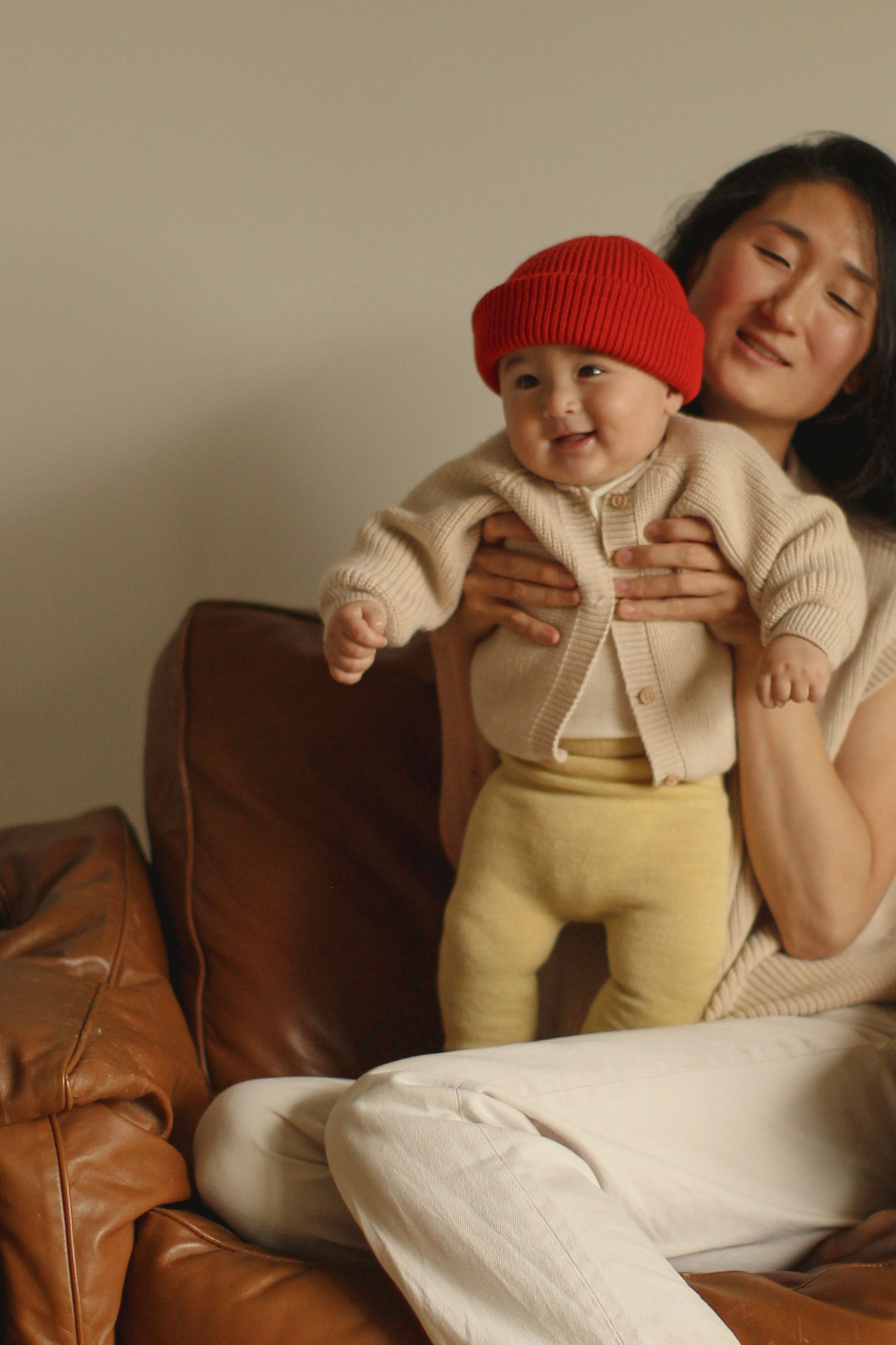 Hvid Cardigan Merinowolle "Inga" Cream - Image 7