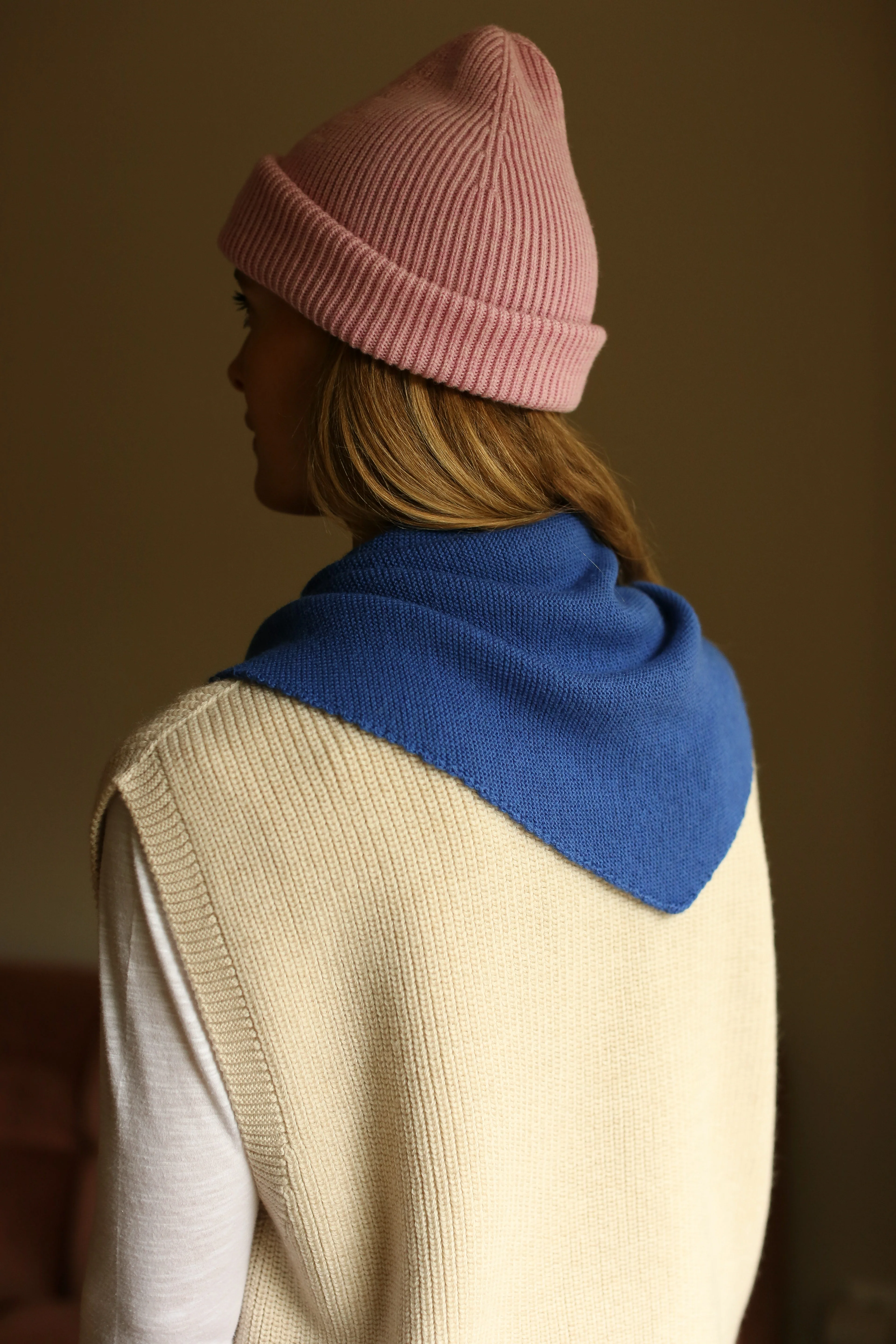 Hvid Dreieckstuch "Josephina" Cobalt Blue - Image 6