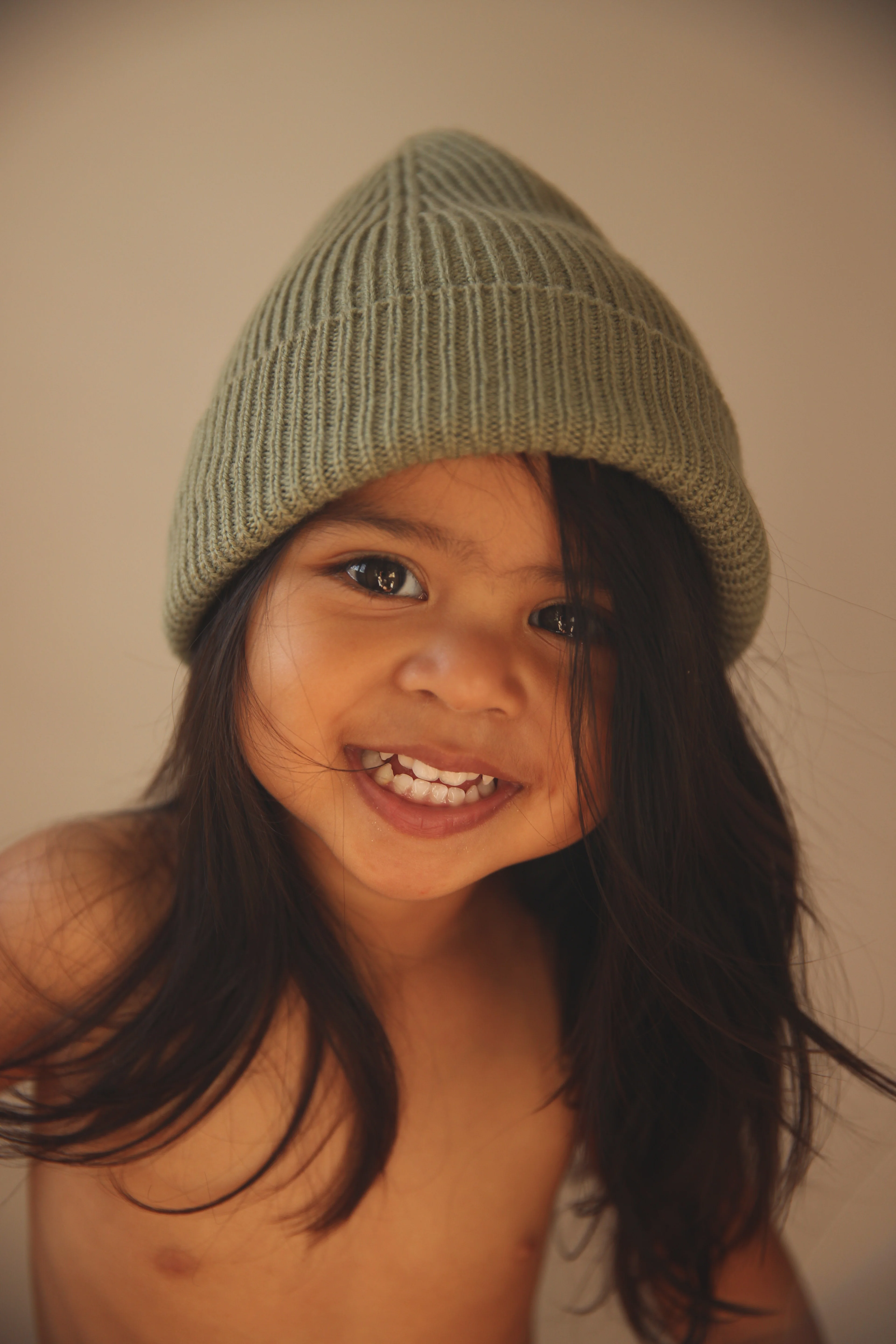 Hvid Kids Beanie "Fonzie" Artichoke - Image 2
