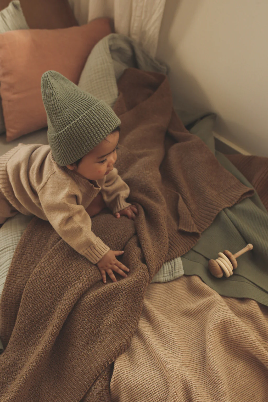 Hvid Kids Beanie "Fonzie" Artichoke - Image 3