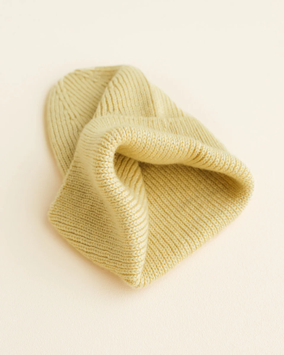 Hvid Kids Beanie "Fonzie" Light Yellow - Image 4