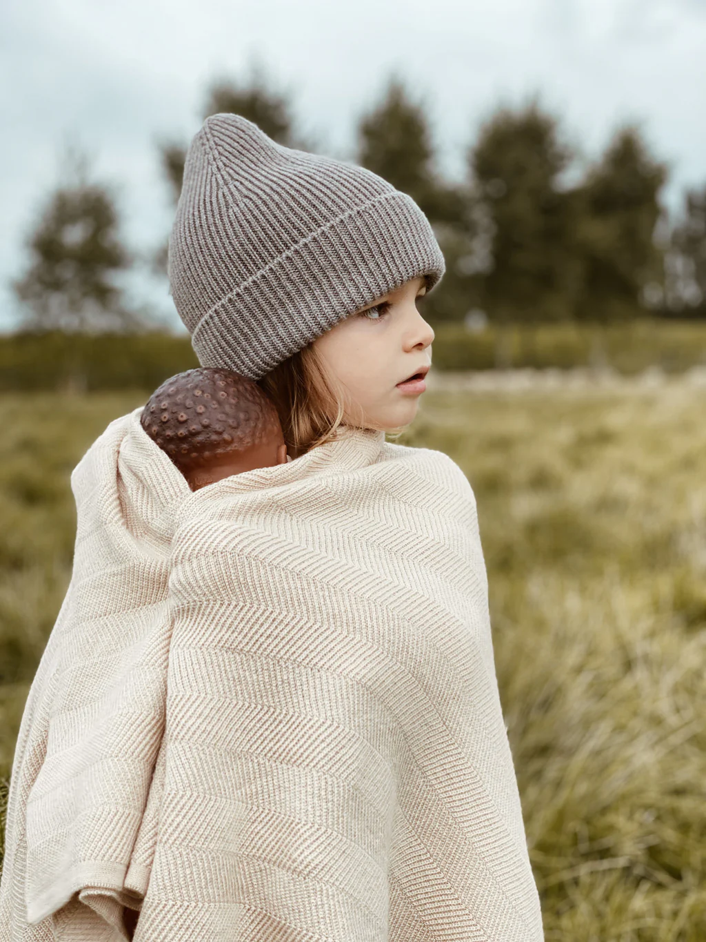 Hvid Kids Beanie "Fonzie" Pebble - Image 2
