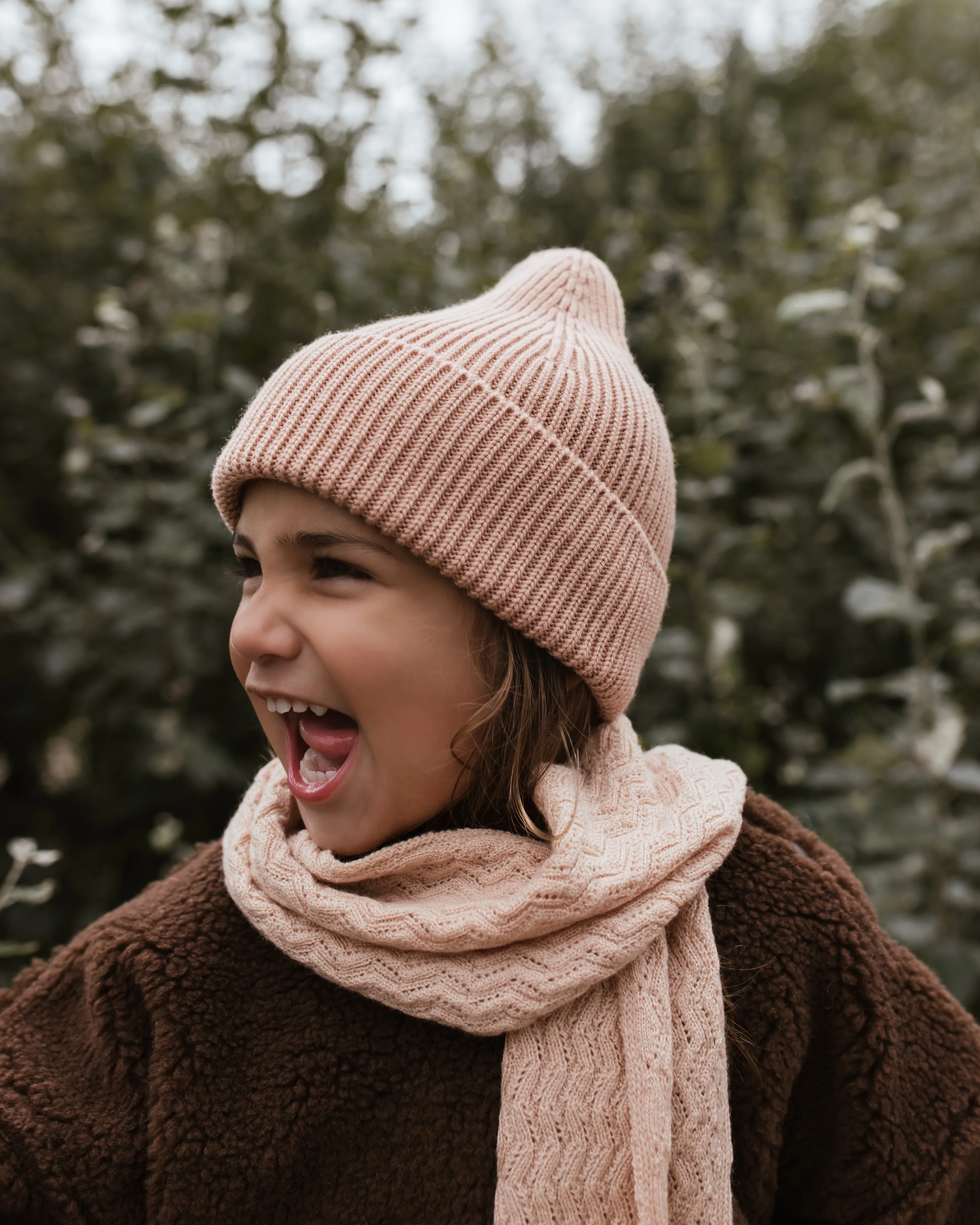 Hvid Kids Beanie "Fonzie" Rose - Image 2