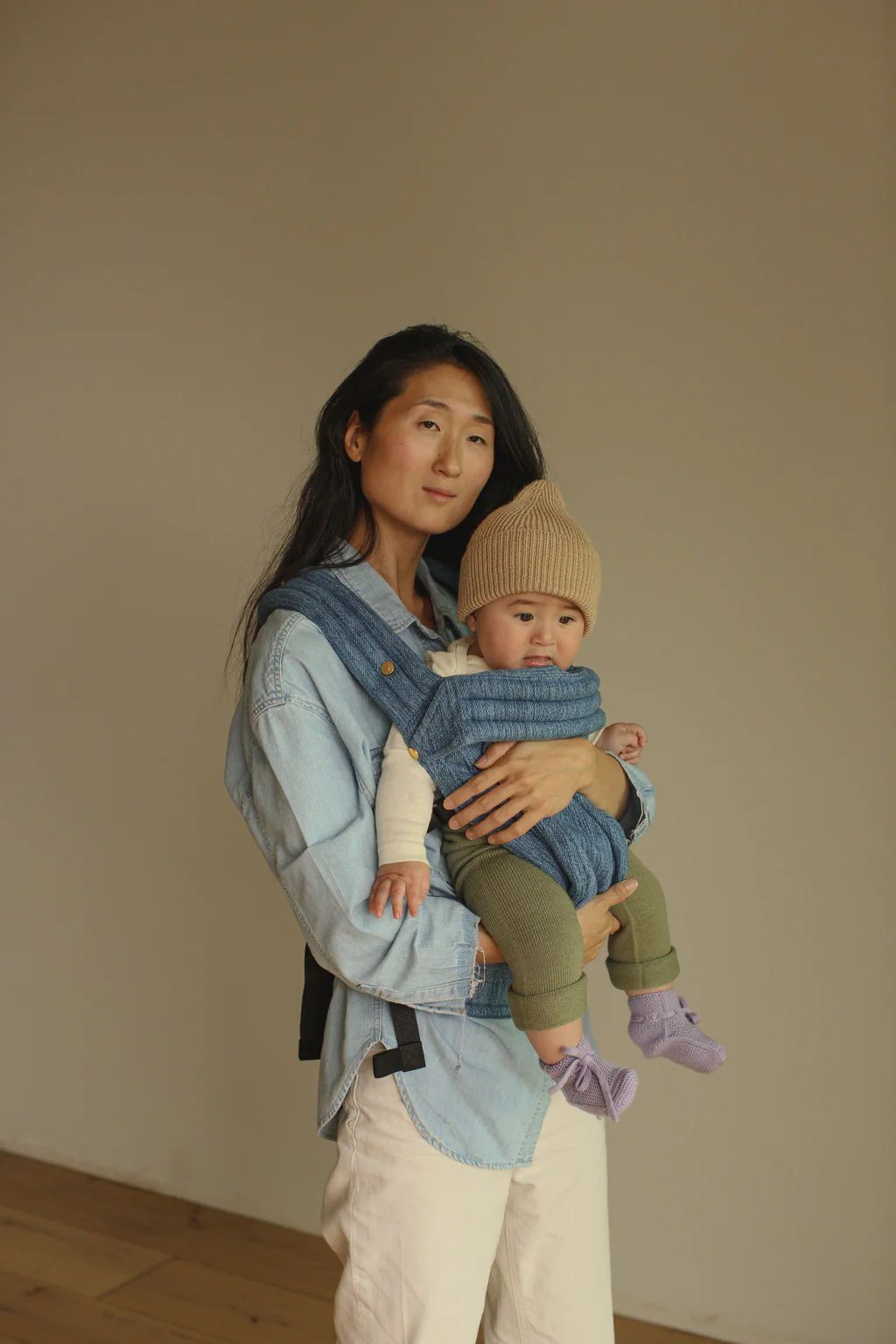 Hvid Kids Beanie "Fonzie" Sand - Image 3