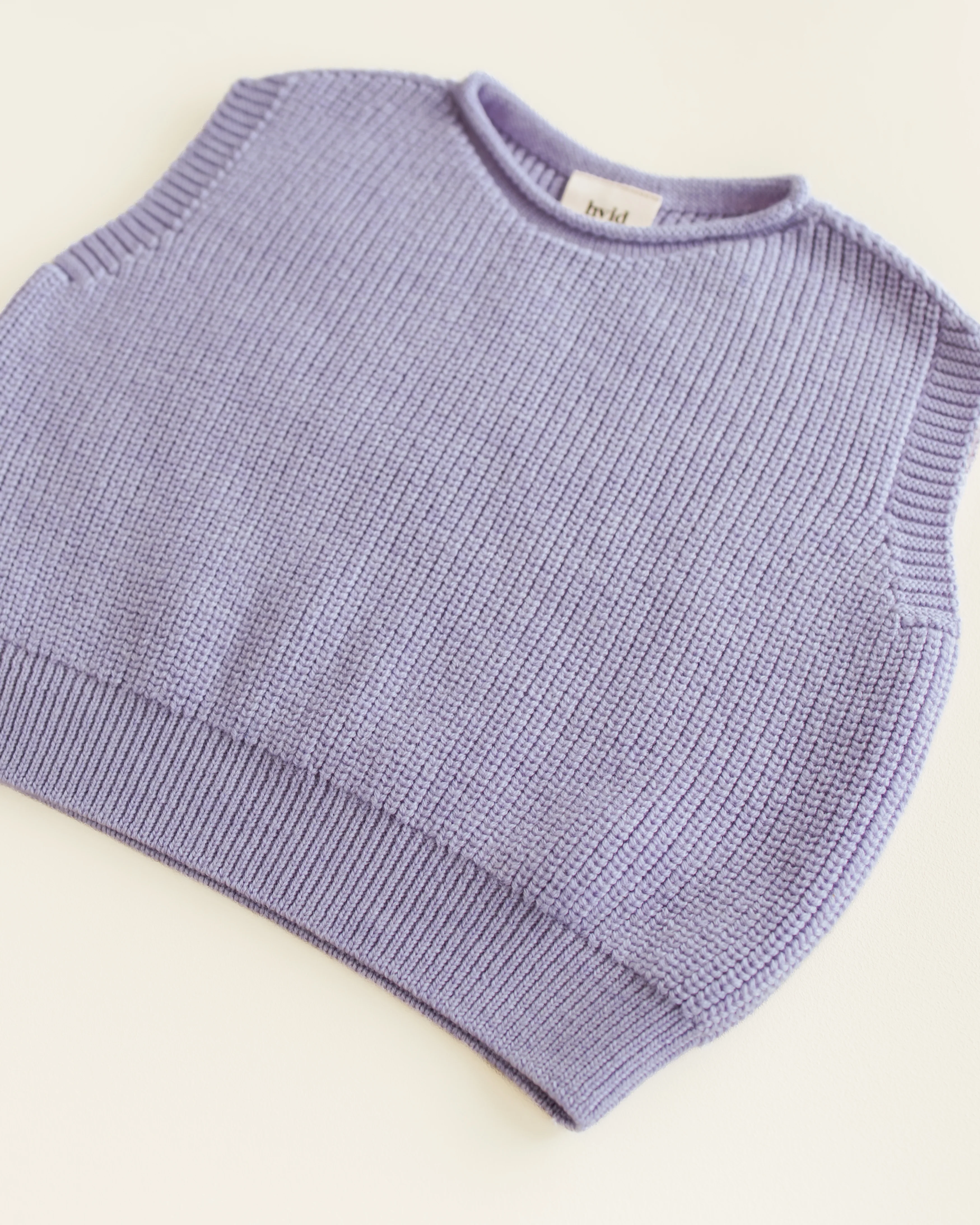 Hvid Kinder Strick-Weste "Harvey" Lilac - Image 3
