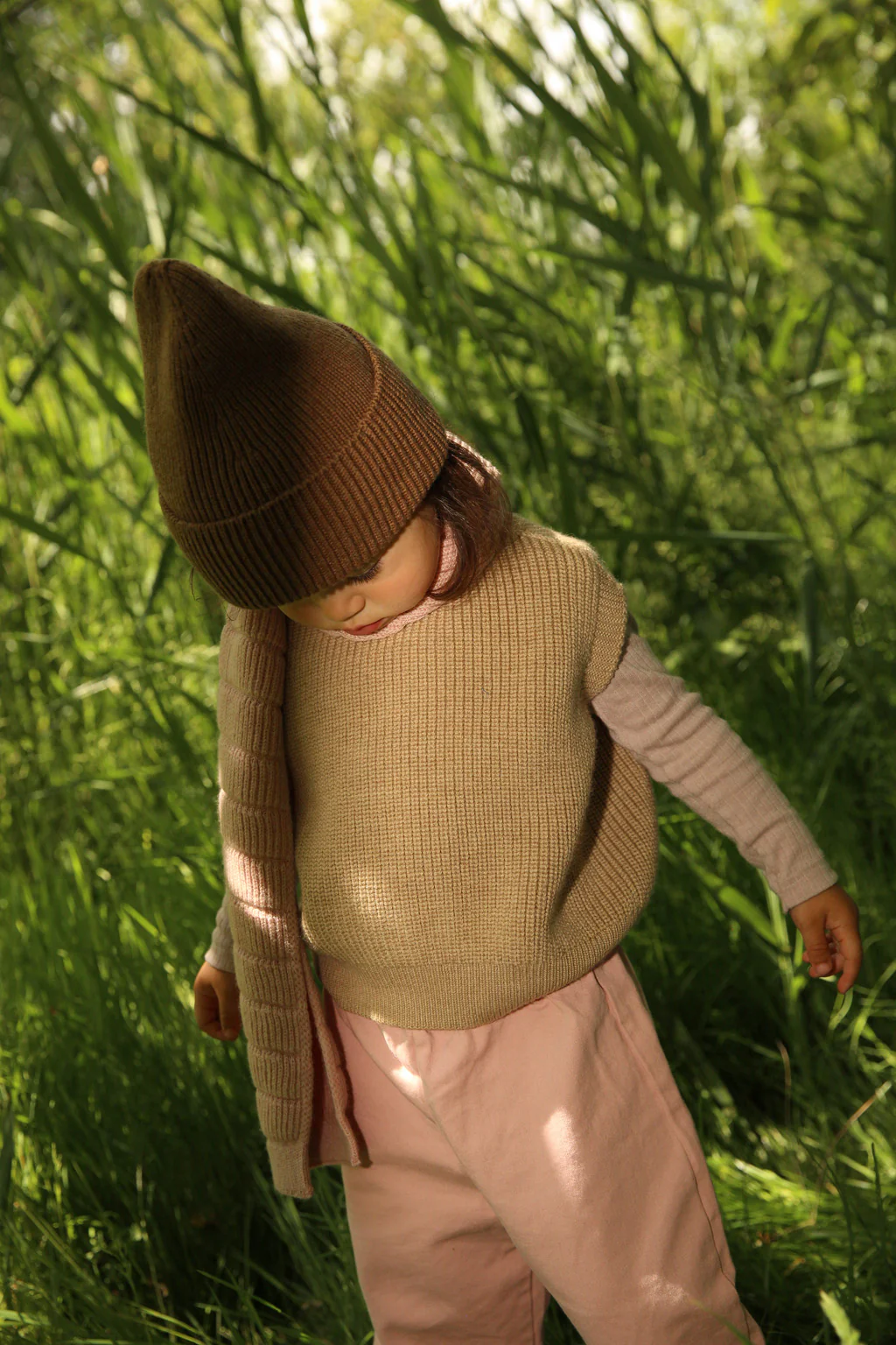Hvid Kinder Strick-Weste "Harvey" Sand - Image 3
