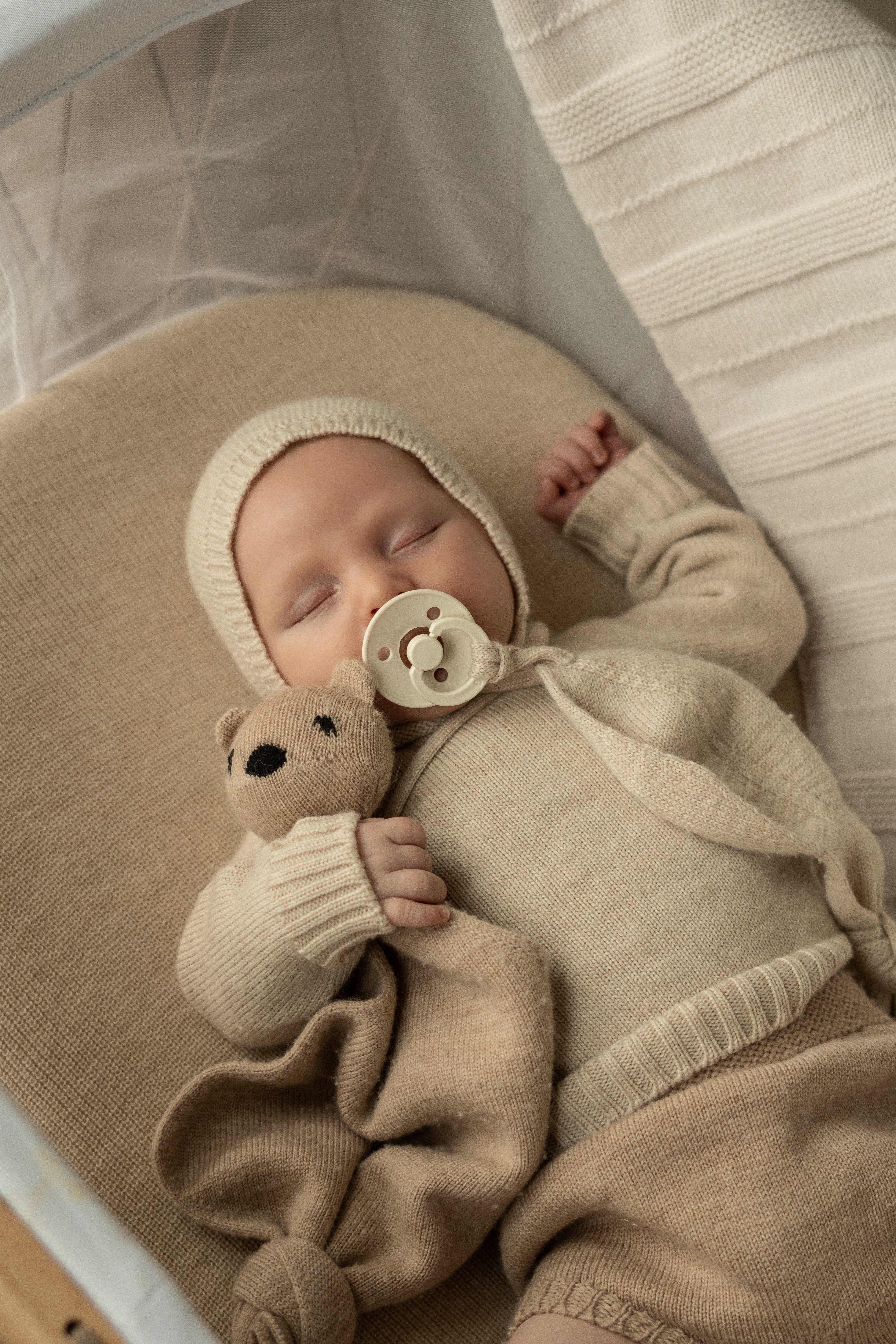 Hvid Kuscheltuch Teddy "Tokki" Sand - Image 4