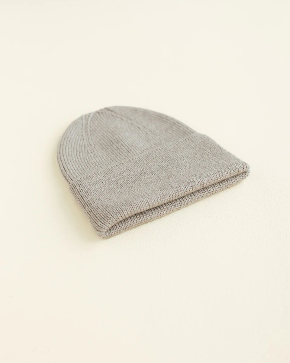 Hvid Newborn Beanie "Fonzie" Pebble - Image 2
