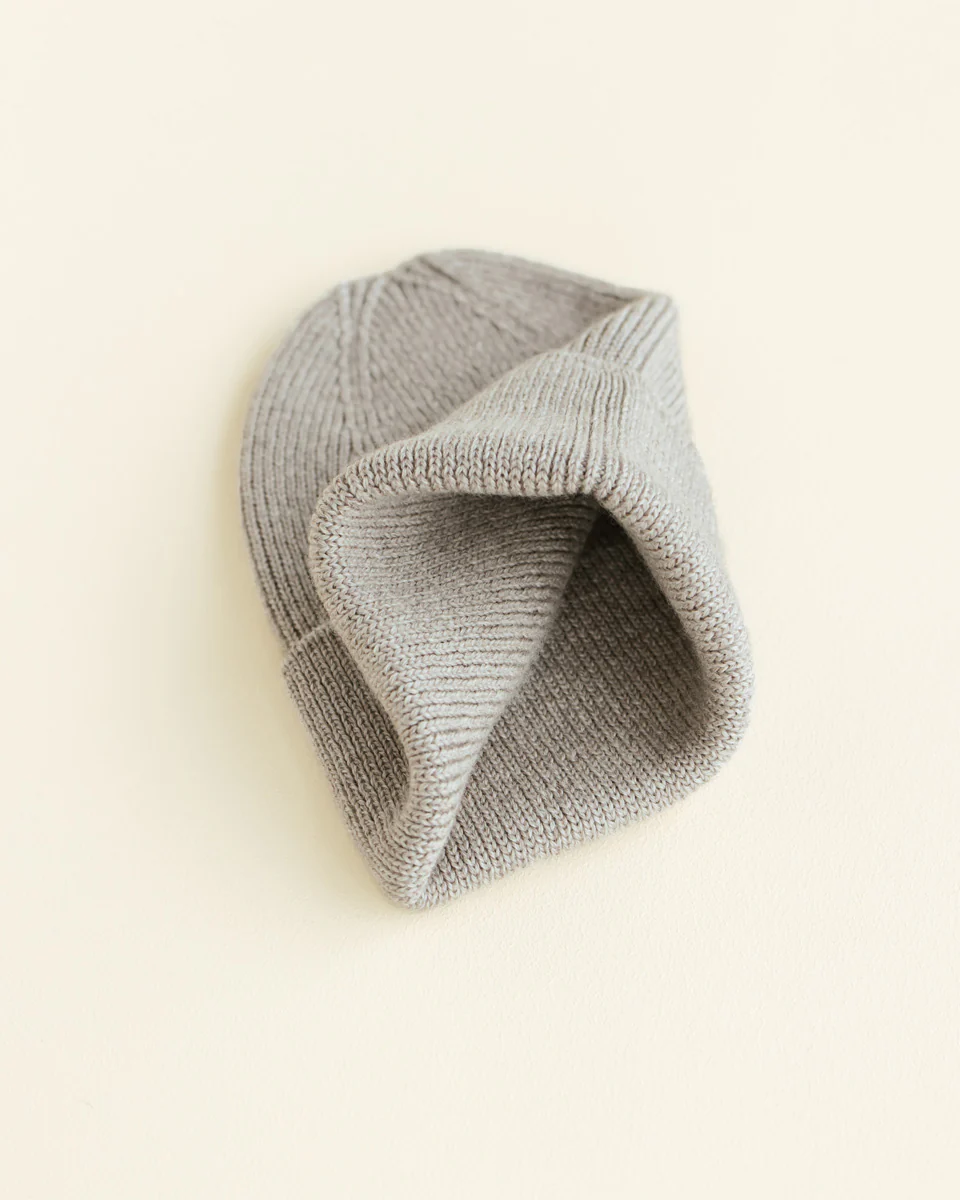 Hvid Newborn Beanie "Fonzie" Pebble - Image 3
