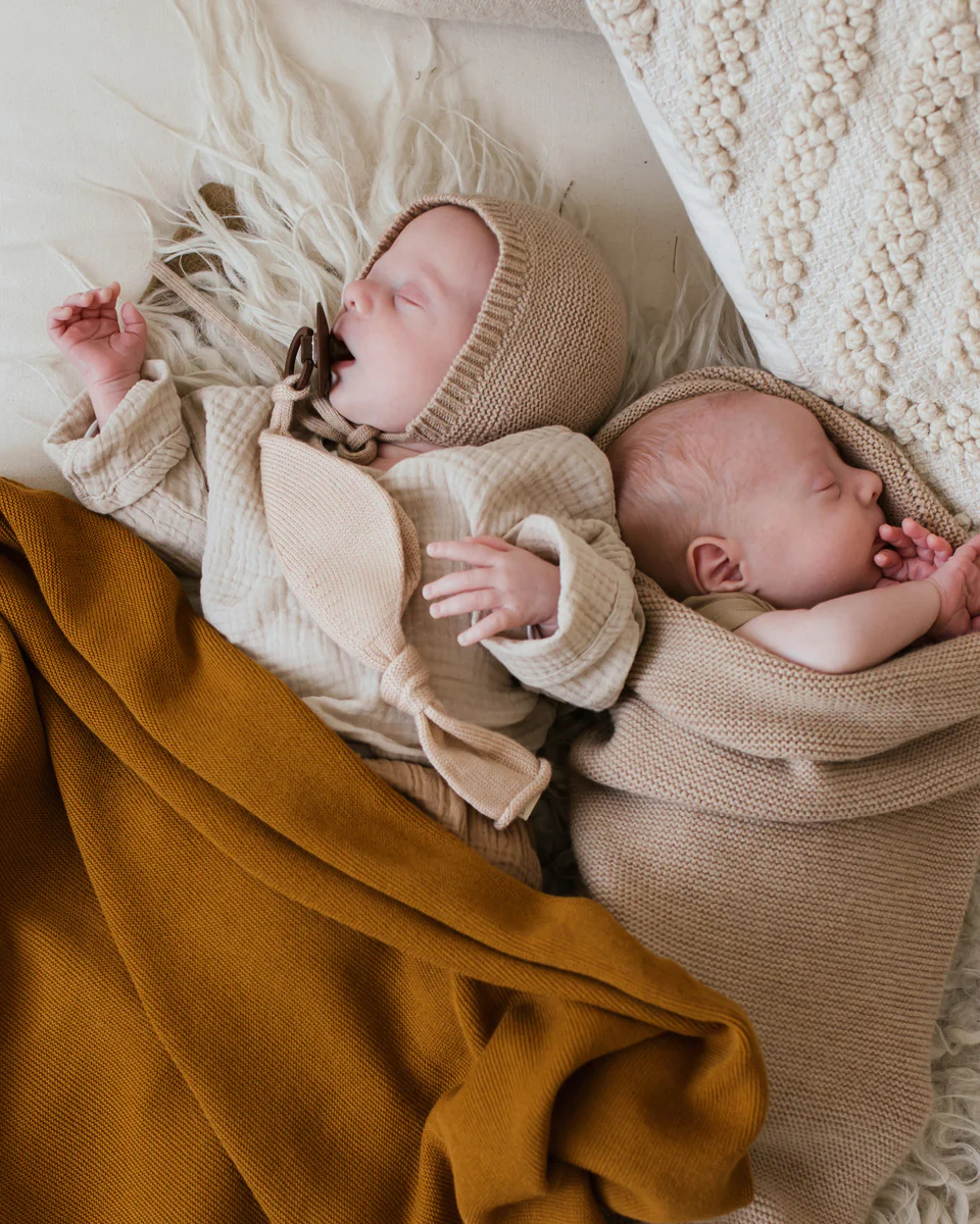 Hvid Baby Strickmütze "Dolly" Sand - Image 5