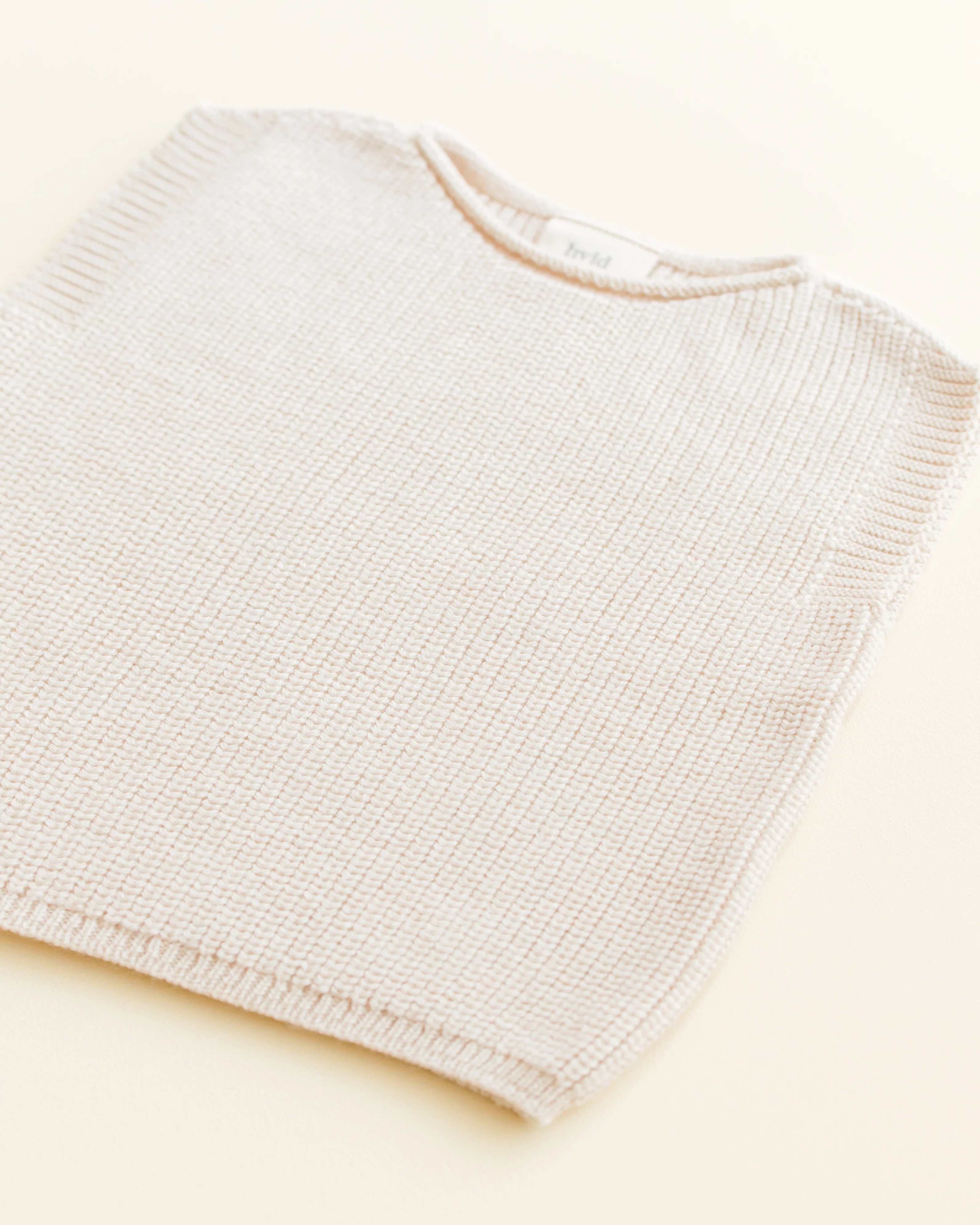 Hvid Strick-Weste Baby "Harvey" | Cream - Image 4