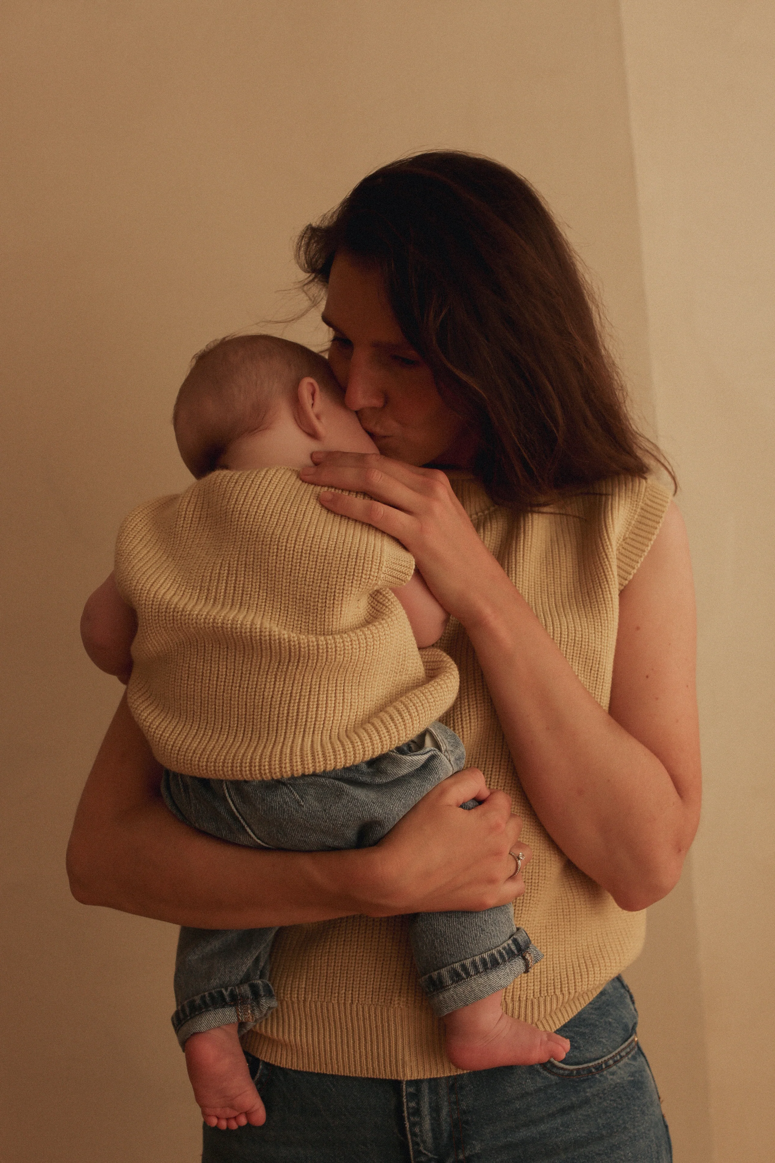 Hvid Strick-Weste Baby "Harvey" | Light Yellow - Image 5