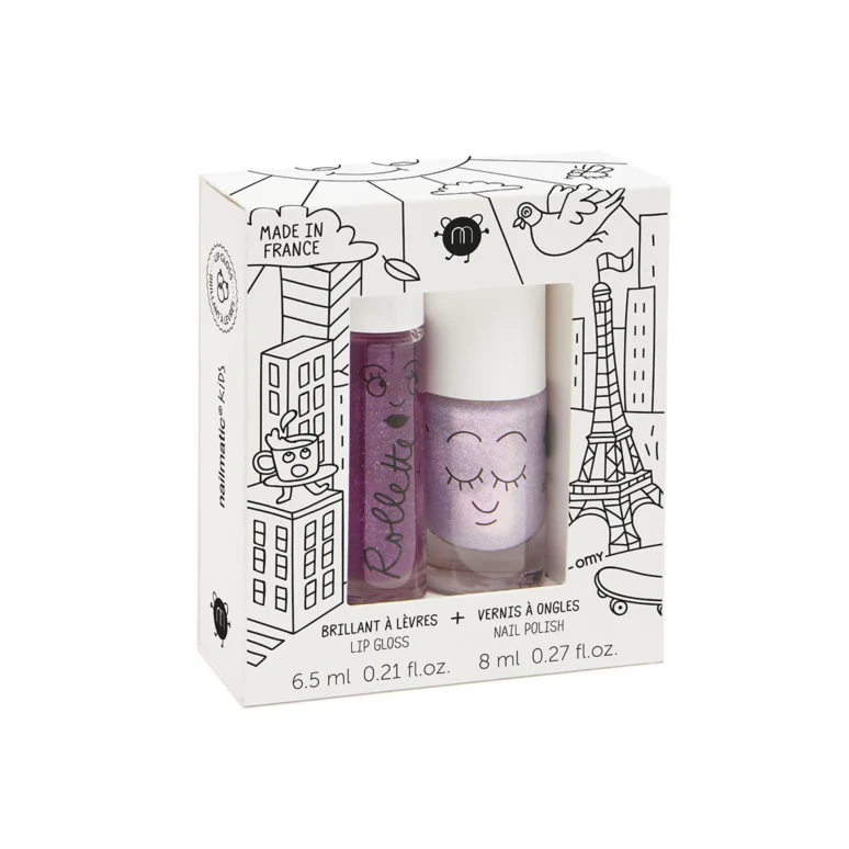Nailmatic Nagellack & Lip Gloss Set "Lovely" | Blue Raspberry