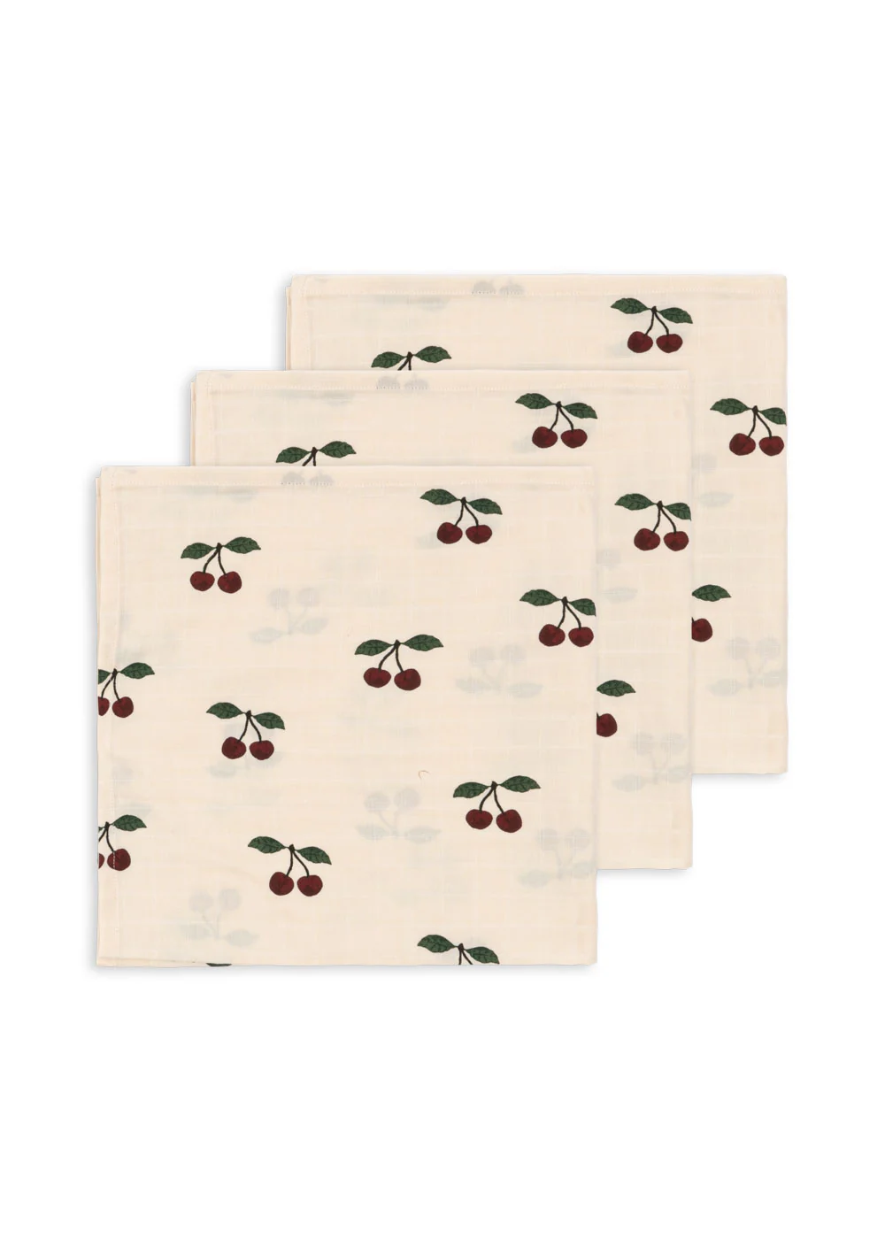Konges Sløjd 3er Set Muslin Tücher "Ma Grande Cerise" - Image 2