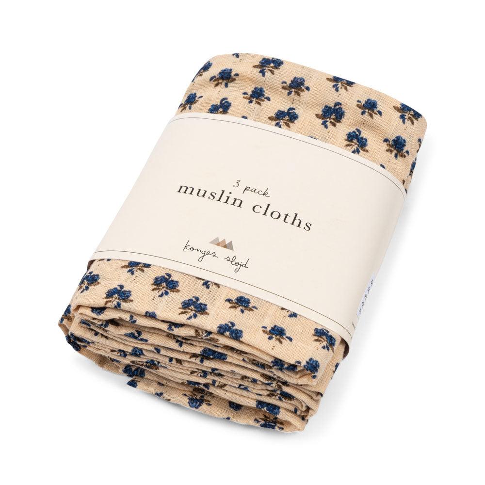 Konges Sløjd 3er Set Muslin Tücher "Piccoloblu"