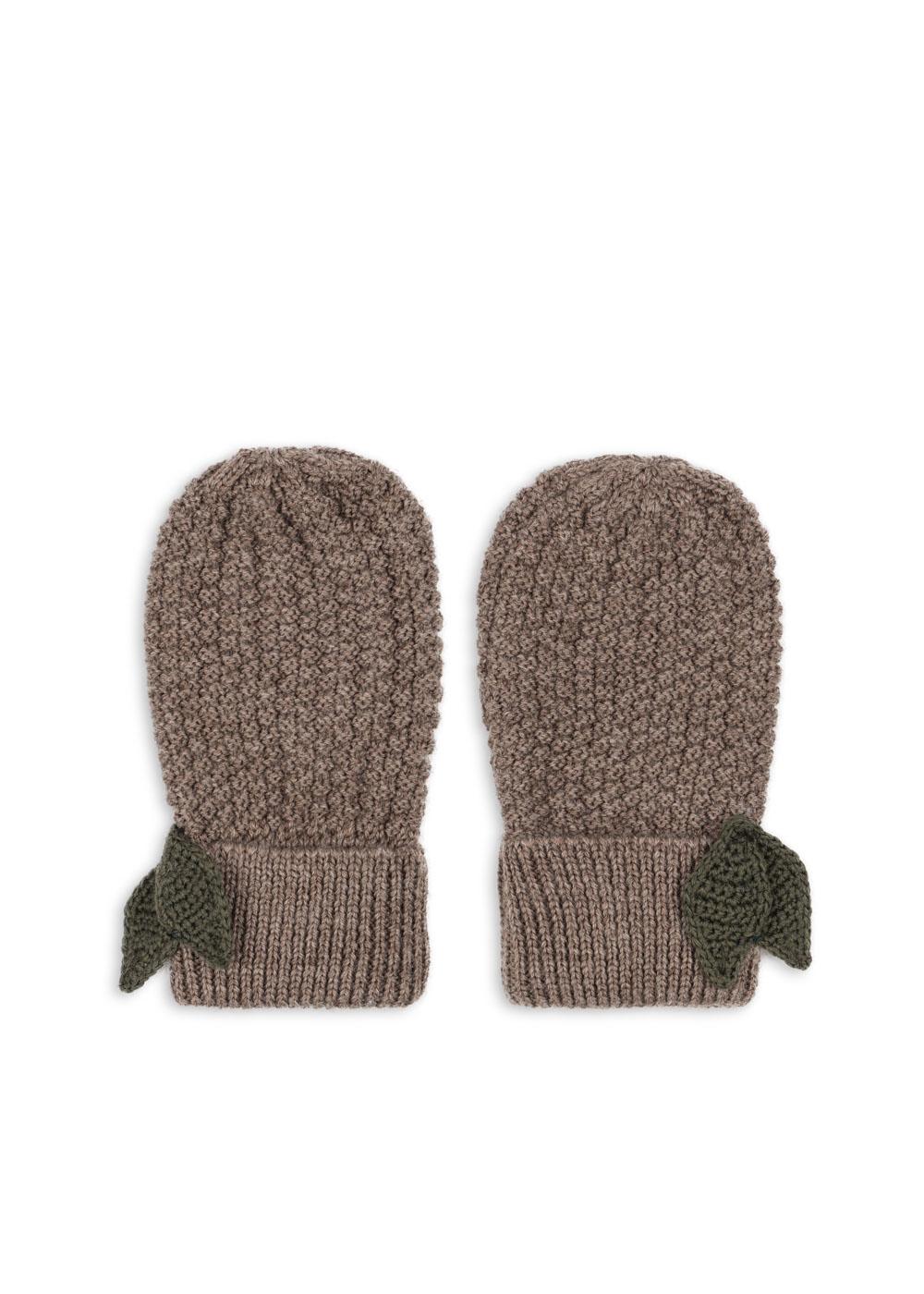 Konges Sløjd Baby-Handschuhe "Fruity" Bunny Brown Melange - Image 2