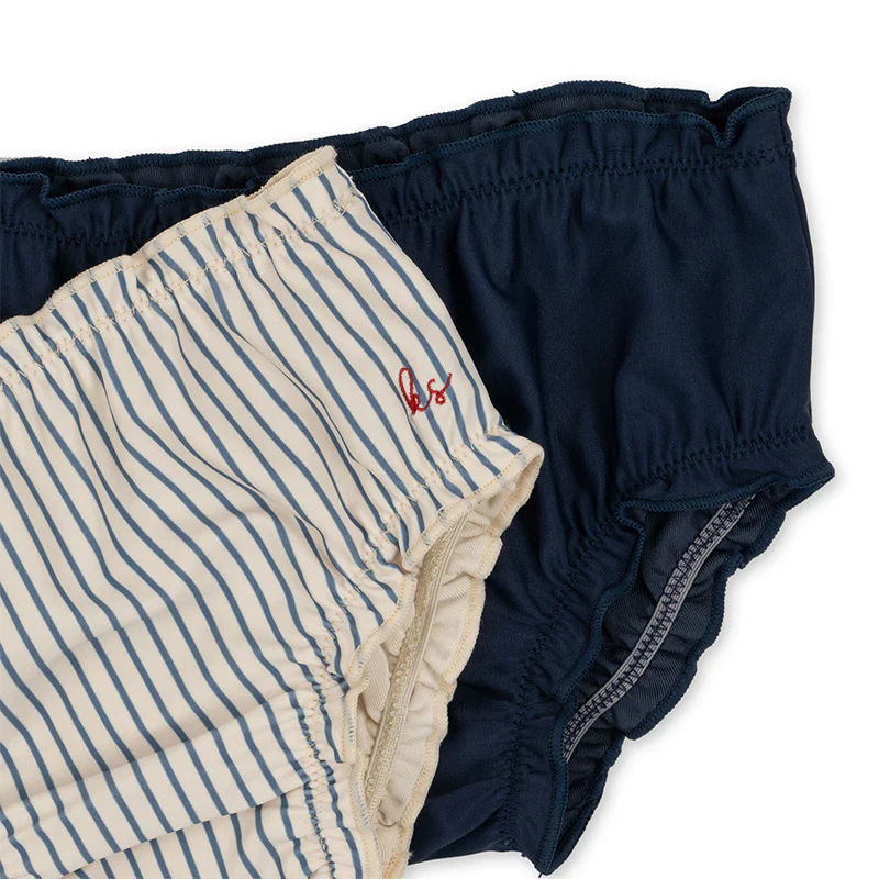 Konges Sløjd Baby Badehose "Collette" 2er Pack Blue Stripe - Image 3