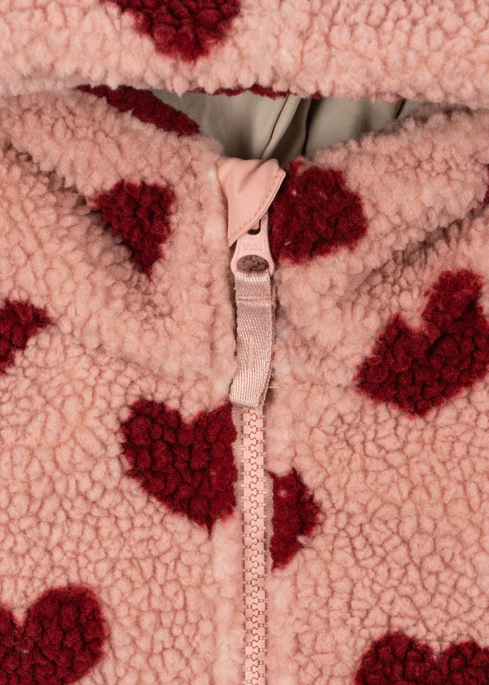 Konges Sløjd Fleece Jacke Teddy Hoodie "Jody" Coeur Mellow - Image 3