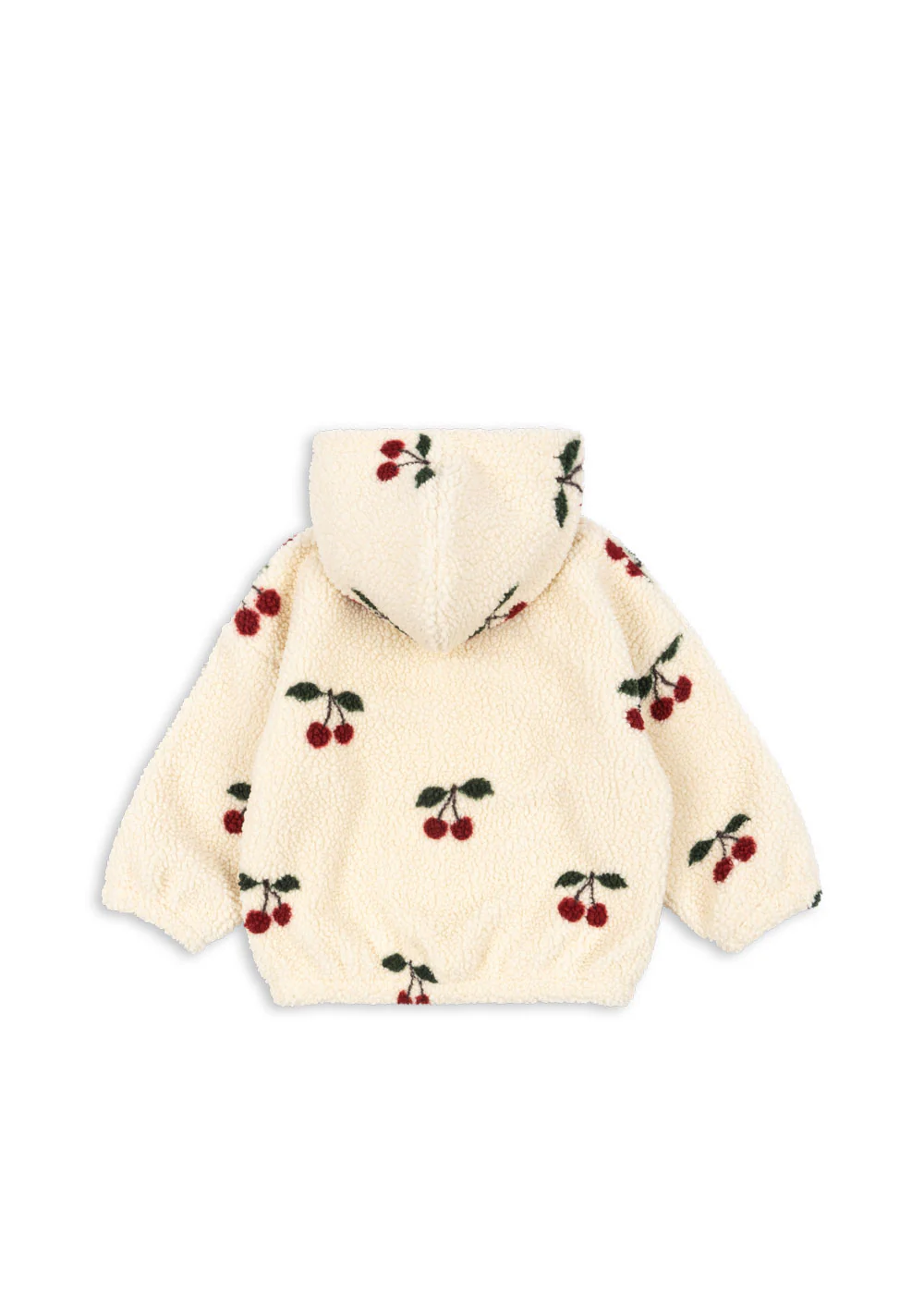 Konges Sløjd Fleece Jacke Teddy Hoodie "Jody" Ma Grande Cerise - Image 2